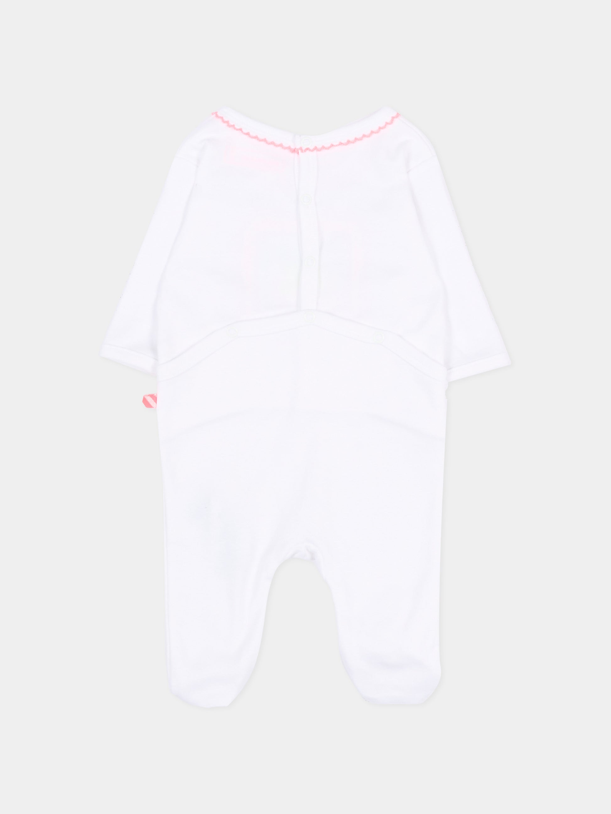 Tutina bianca per neonata con fragola,Billieblush,U21808 10P