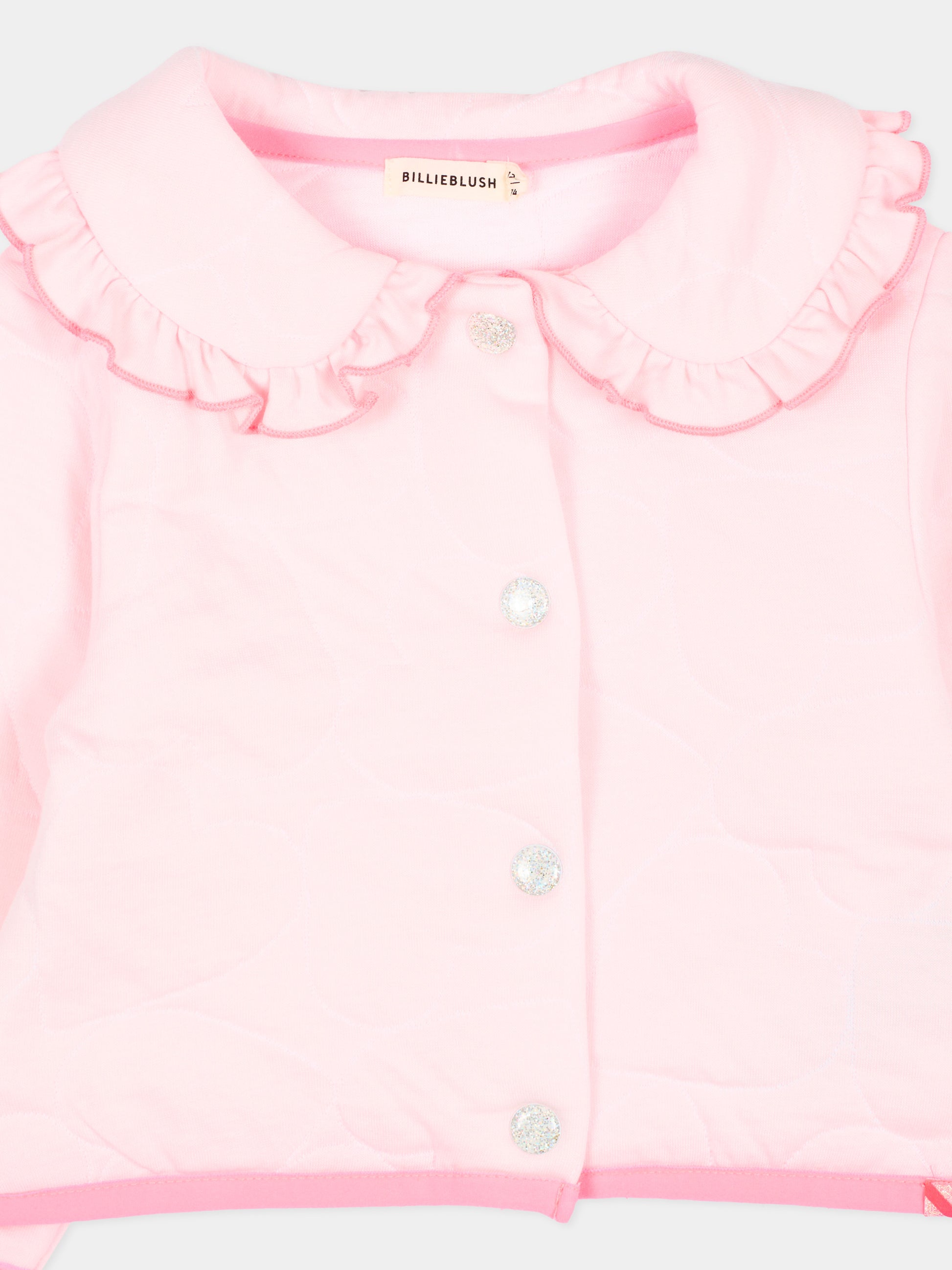 Piumino rosa per neonata con rouches,Billieblush,U21812 44L