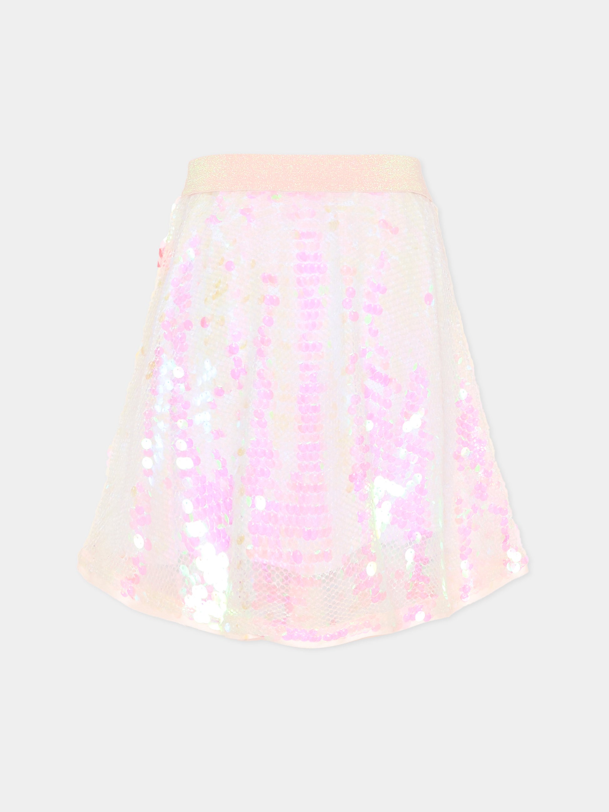Gonna rosa per bambina con paillettes,Billieblush,U21855 111