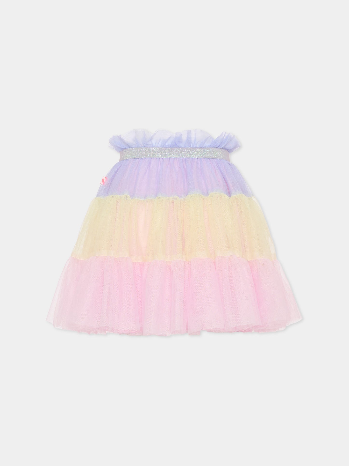 Gonna multicolor per bambina con dettaglio in lurex,Billieblush,U21861 Z41