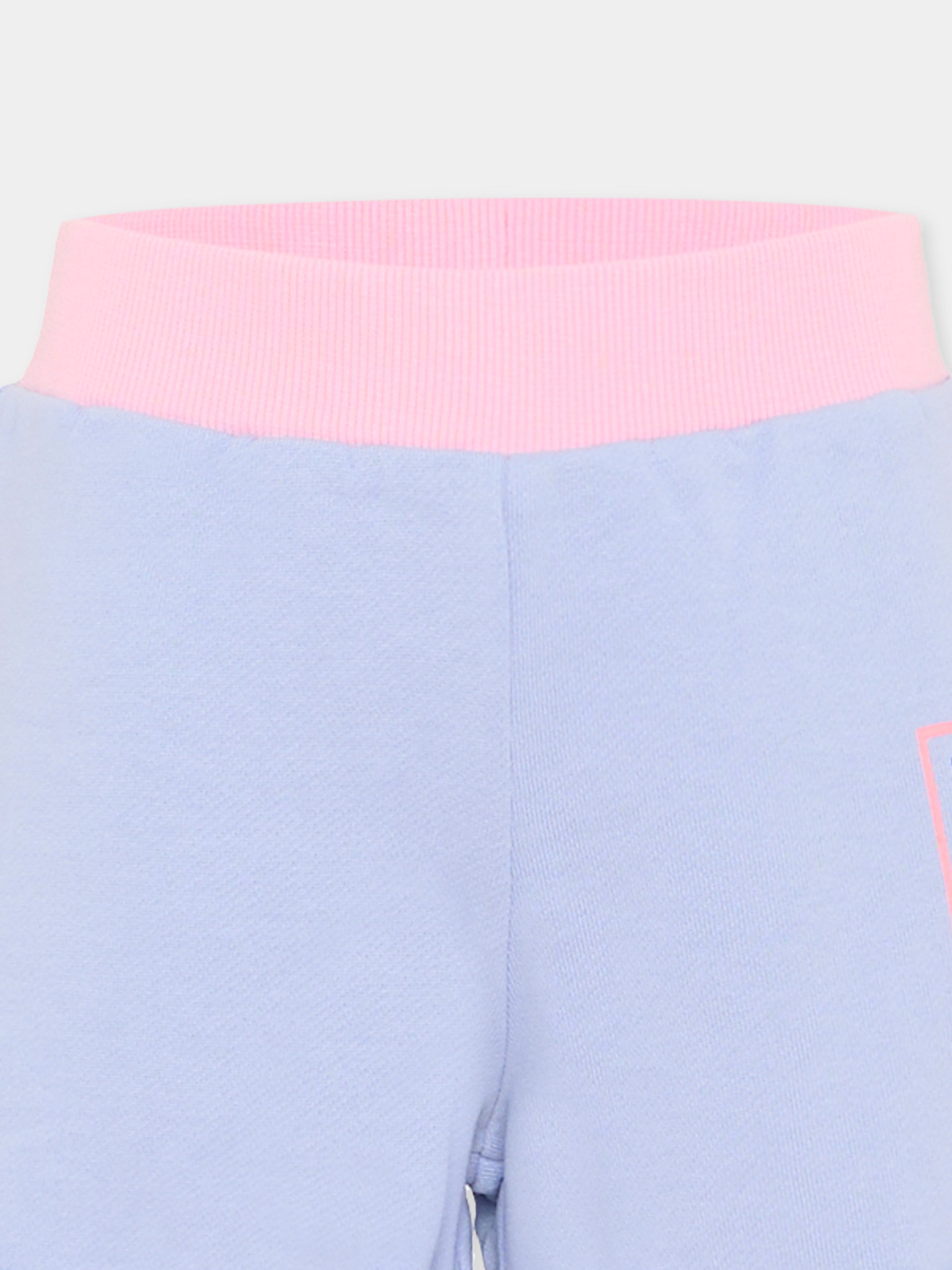 Shorts sportivi lilla per bambina logo,Billieblush,U21892 81S