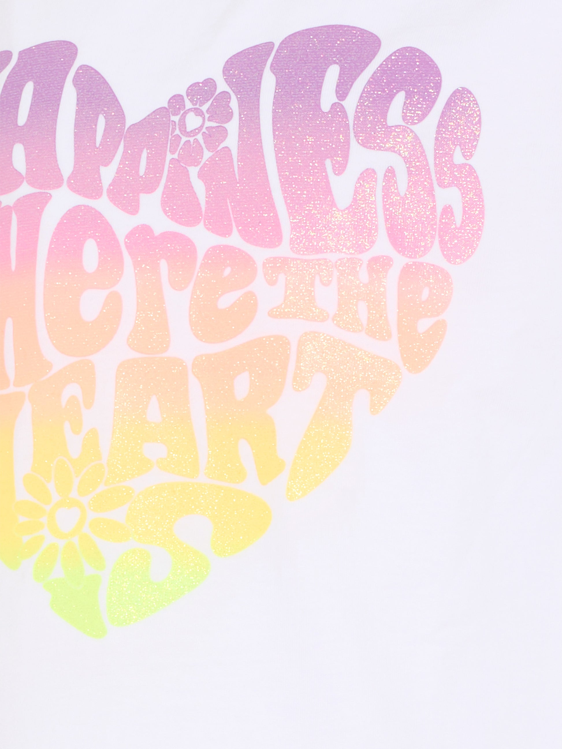 T-shirt bianca per bambina con cuore,Billieblush,U21946 10P