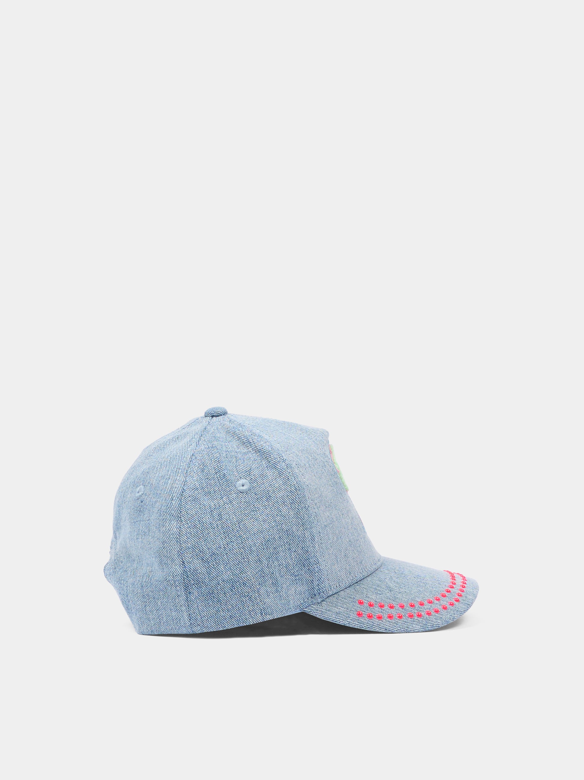 Cappello denim per bambina con ricamo,Billieblush,U22015 Z22