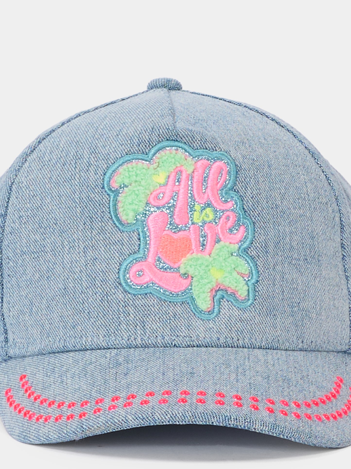 Cappello denim per bambina con ricamo,Billieblush,U22015 Z22