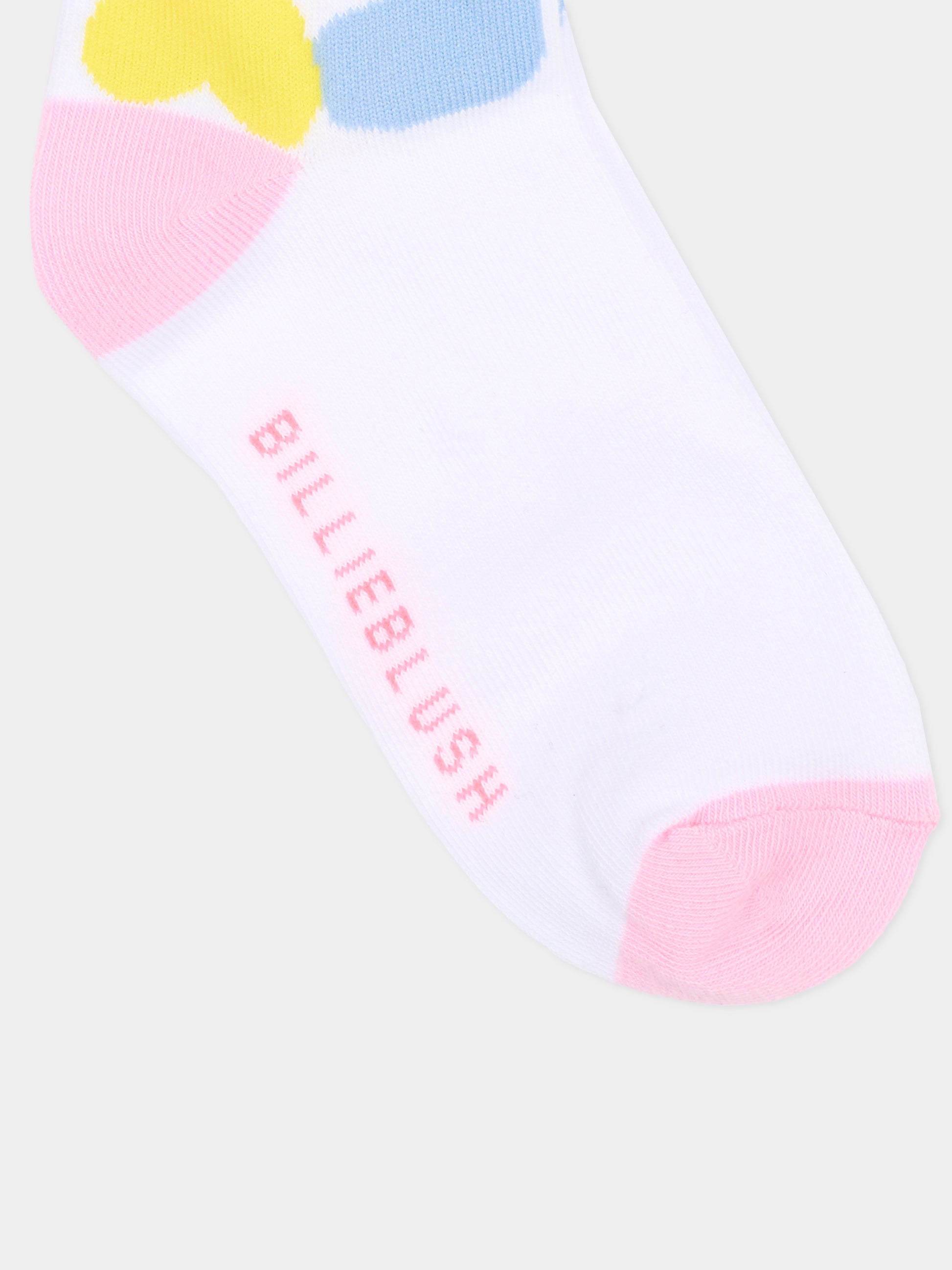 Calzini bianchi per bambina con cuori,Billieblush,U22024 10P