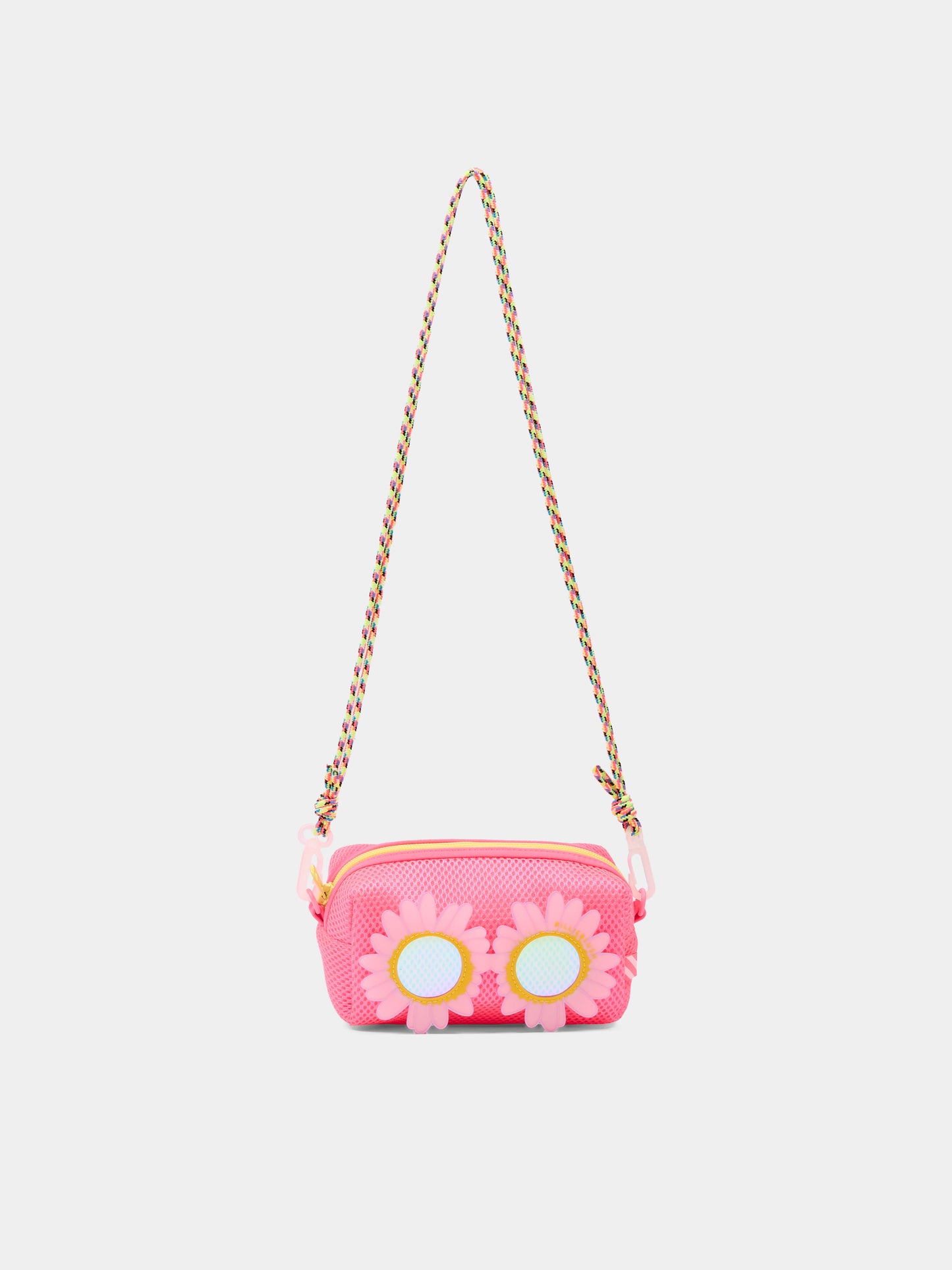 Pochette fucsia per bambina in mesh con margherite,Billieblush,U22033 499