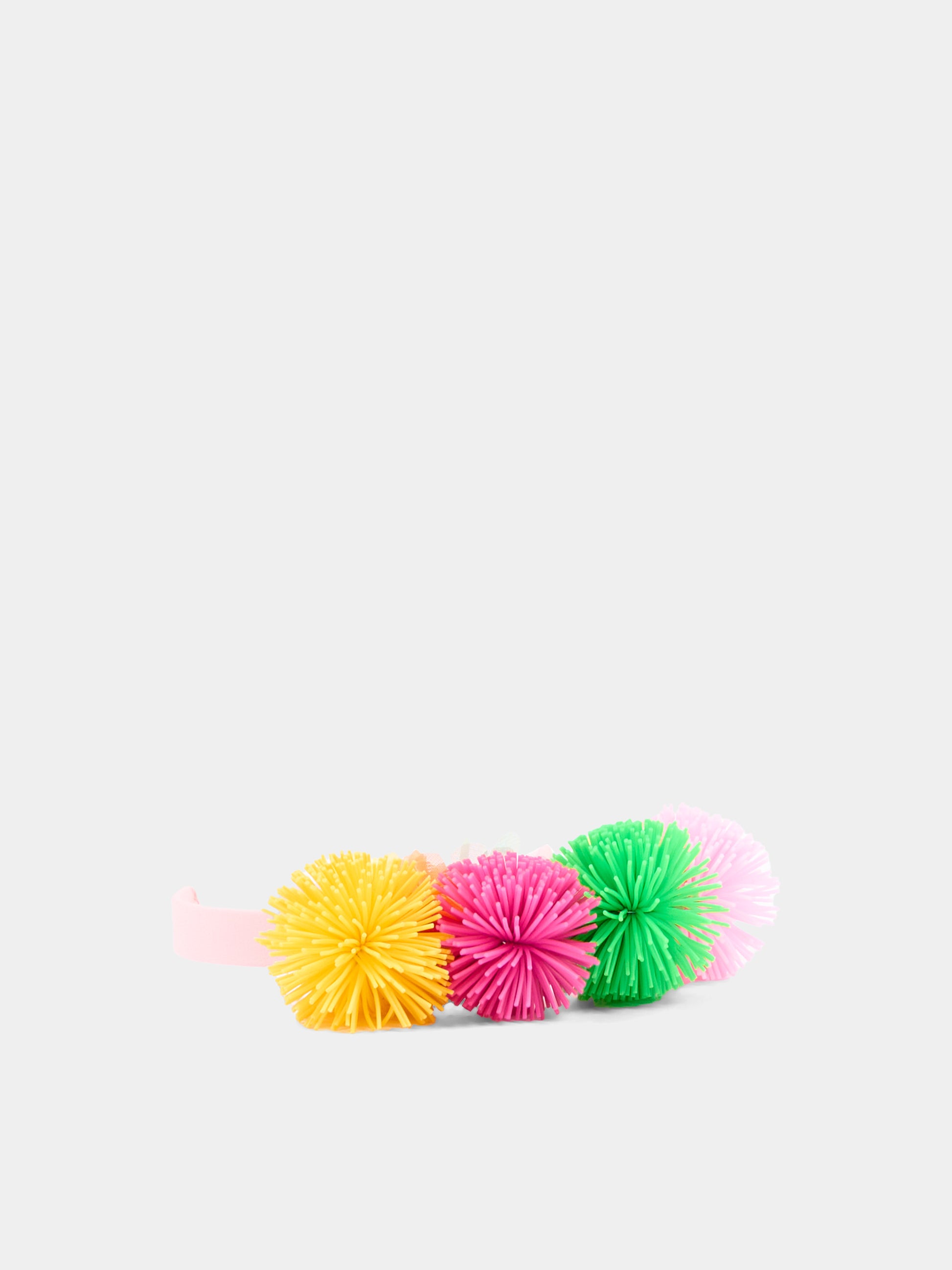 Cerchietto multicolor per bambina con pompon,Billieblush,U22058 Z41