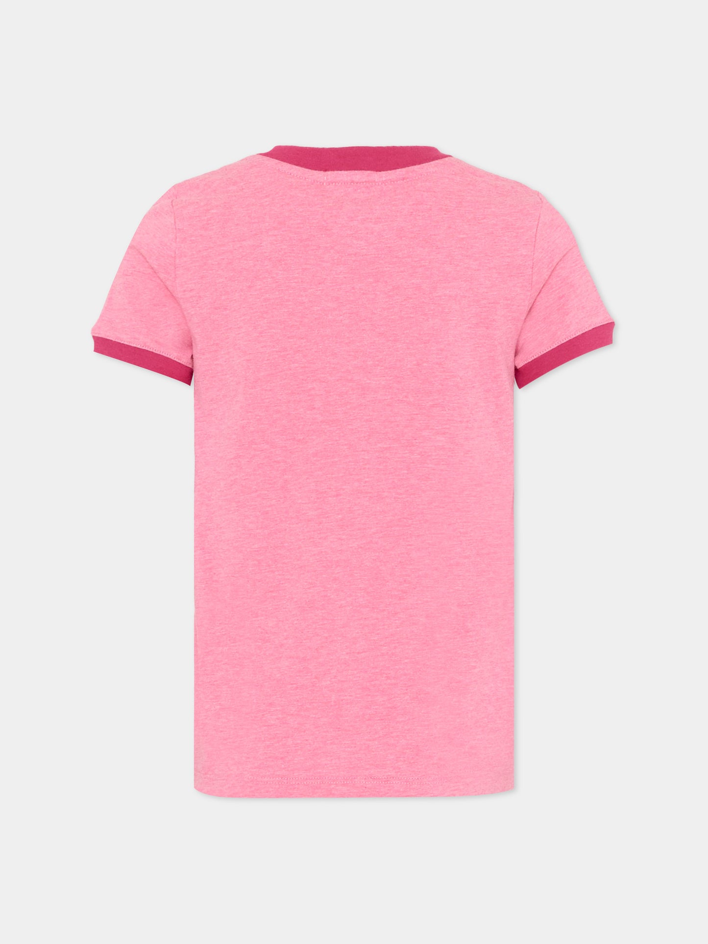 T-Shirt rosa per bambina con logo,Chloé Kids,C20854 F04