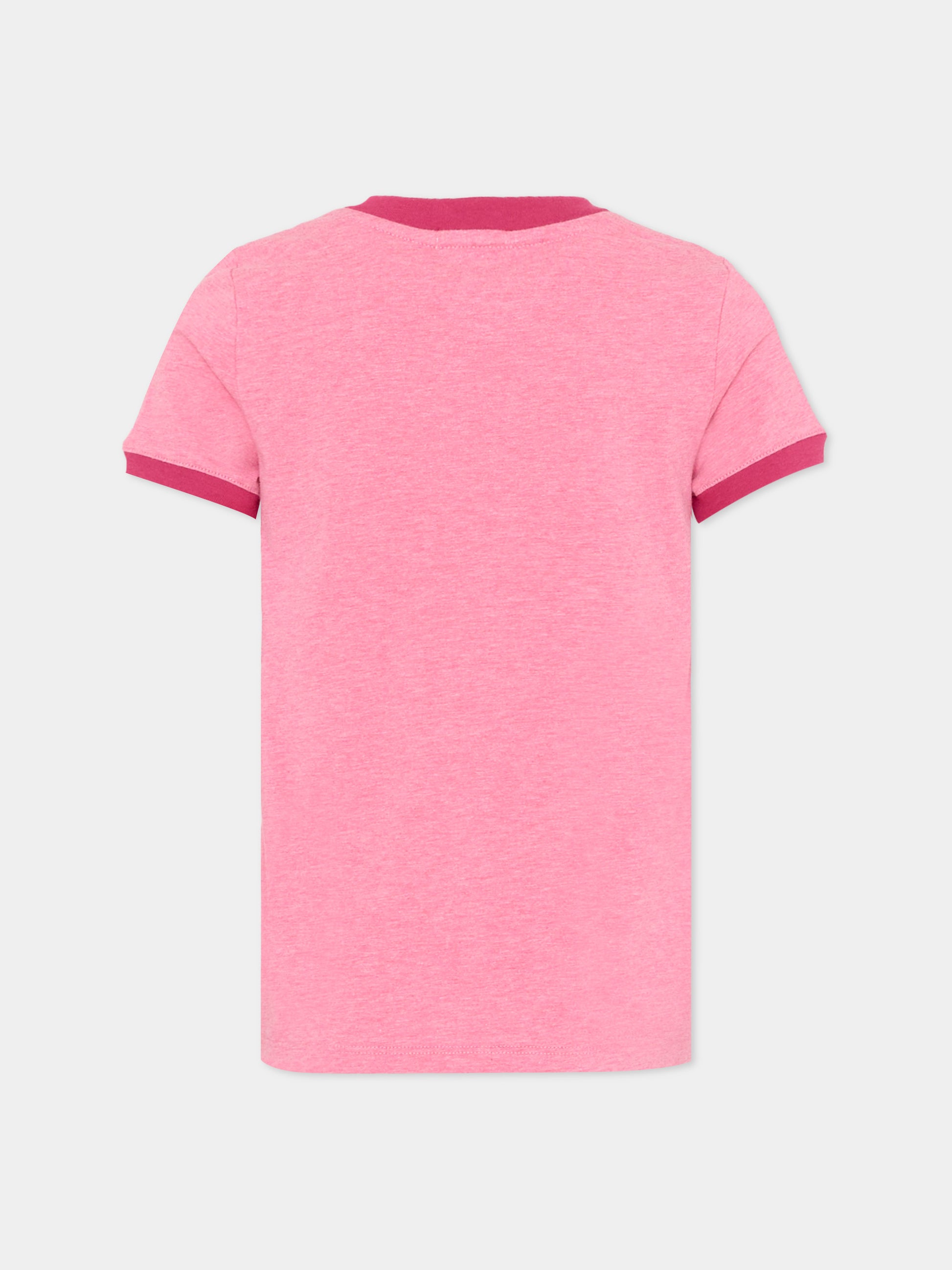 T-Shirt rosa per bambina con logo,Chloé Kids,C20854 F04