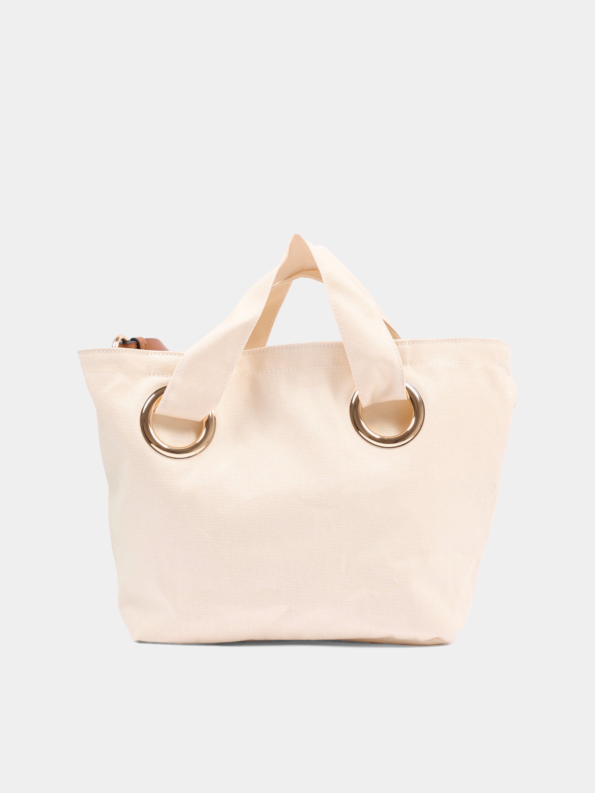 Borsa avorio per bambina con logo ricamato,Chloé Kids,C20872 148