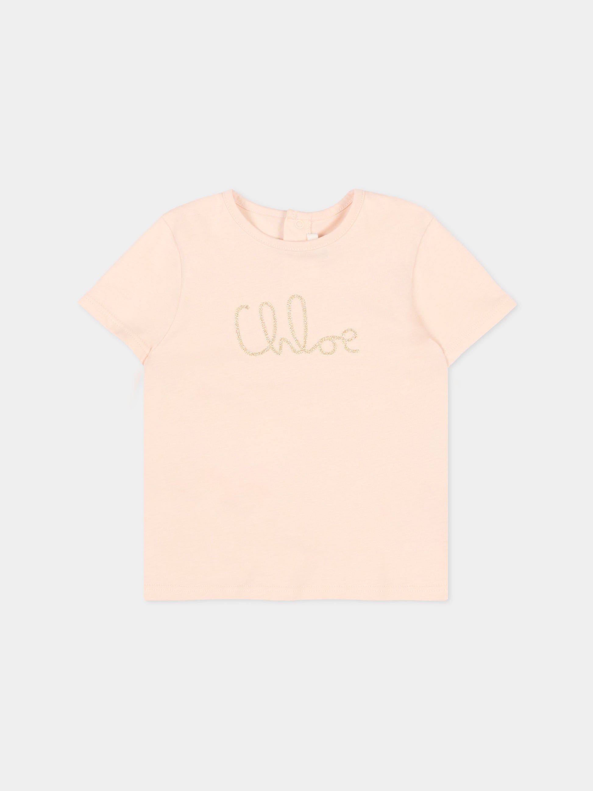 Salopette multicolor per neonata floreale,Chloé Kids,C20906 S95