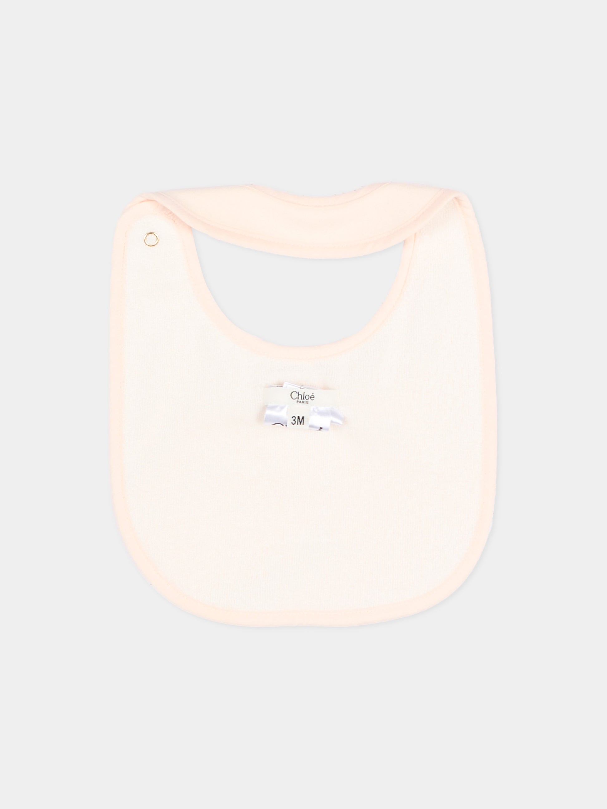 Set tutina rosa per neonata con logo,Chloé Kids,C20926 440