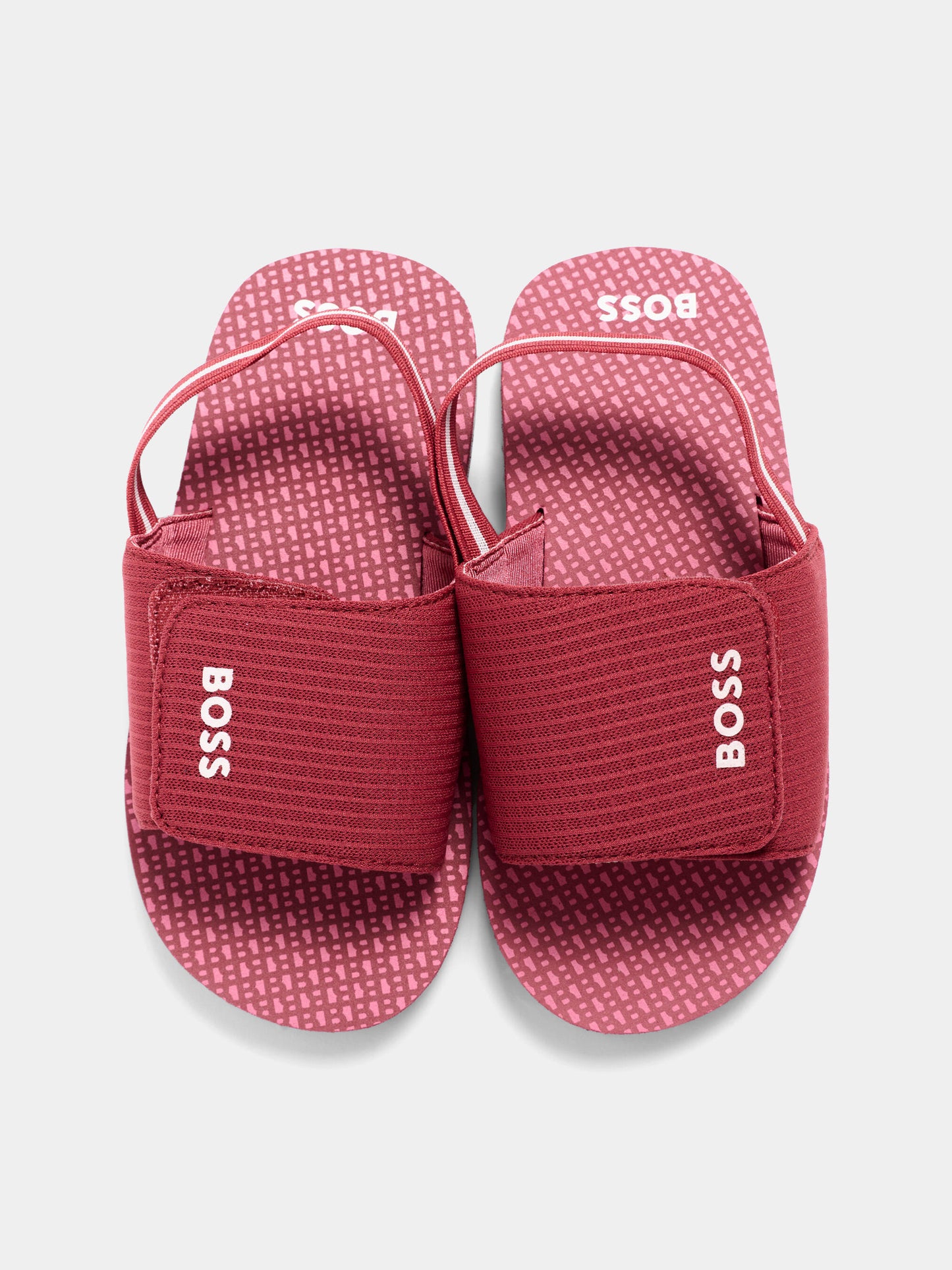 Sandali rossi per bambino con logo,Boss,J52820 48B