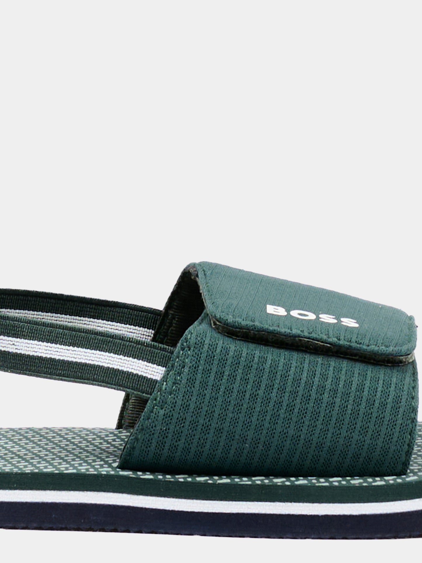 Sandali verdi per bambino con logo,Boss,J52820 68C