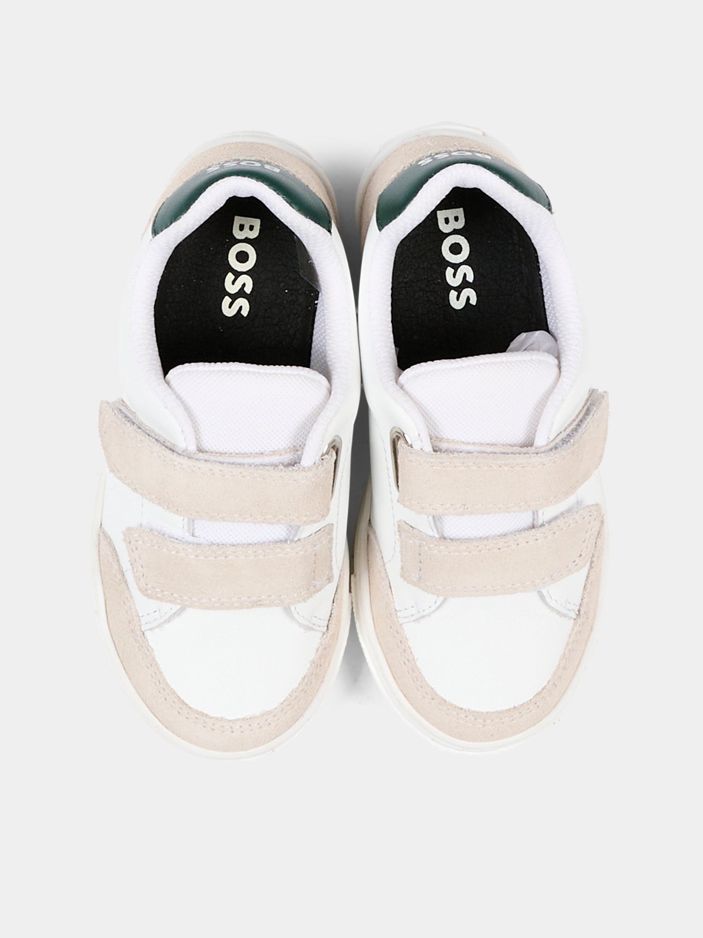 Sneakers bianche per bambino con logo,Boss,J52826 10P