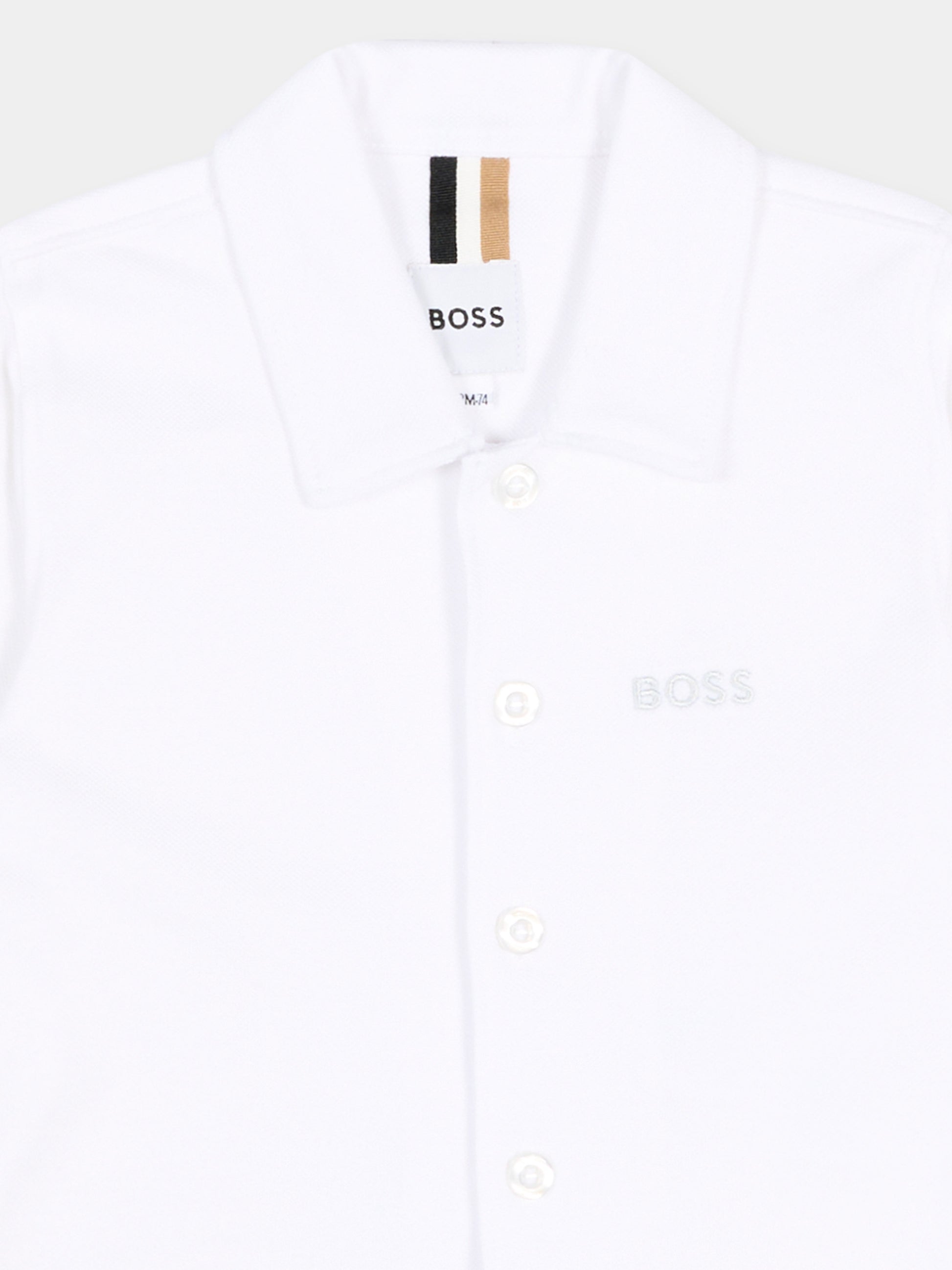 Camicia celeste per neonato con logo,Boss,J52845 10P