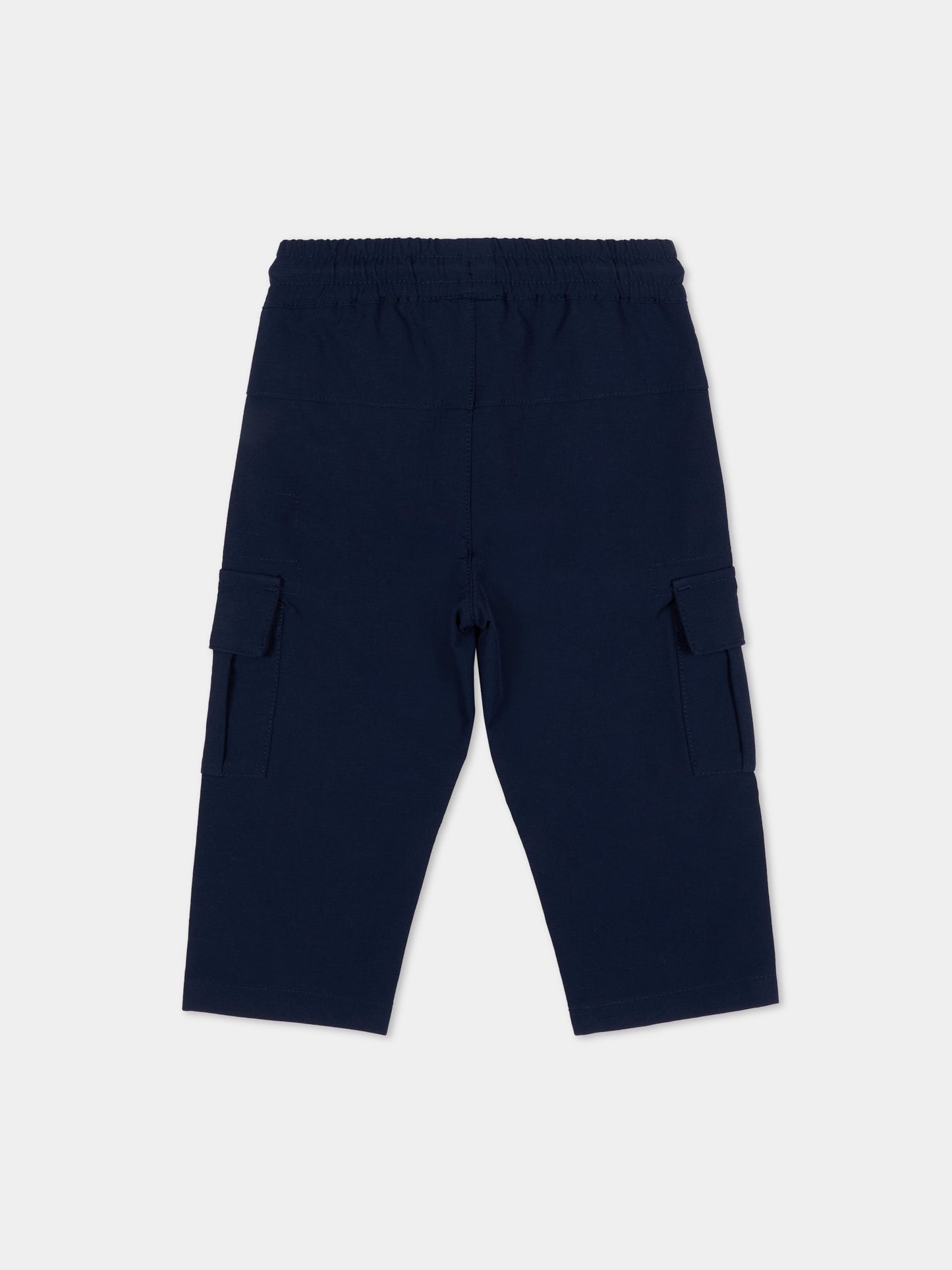 Pantalone blu per neonato con tasche cargo,Boss,J52855 849