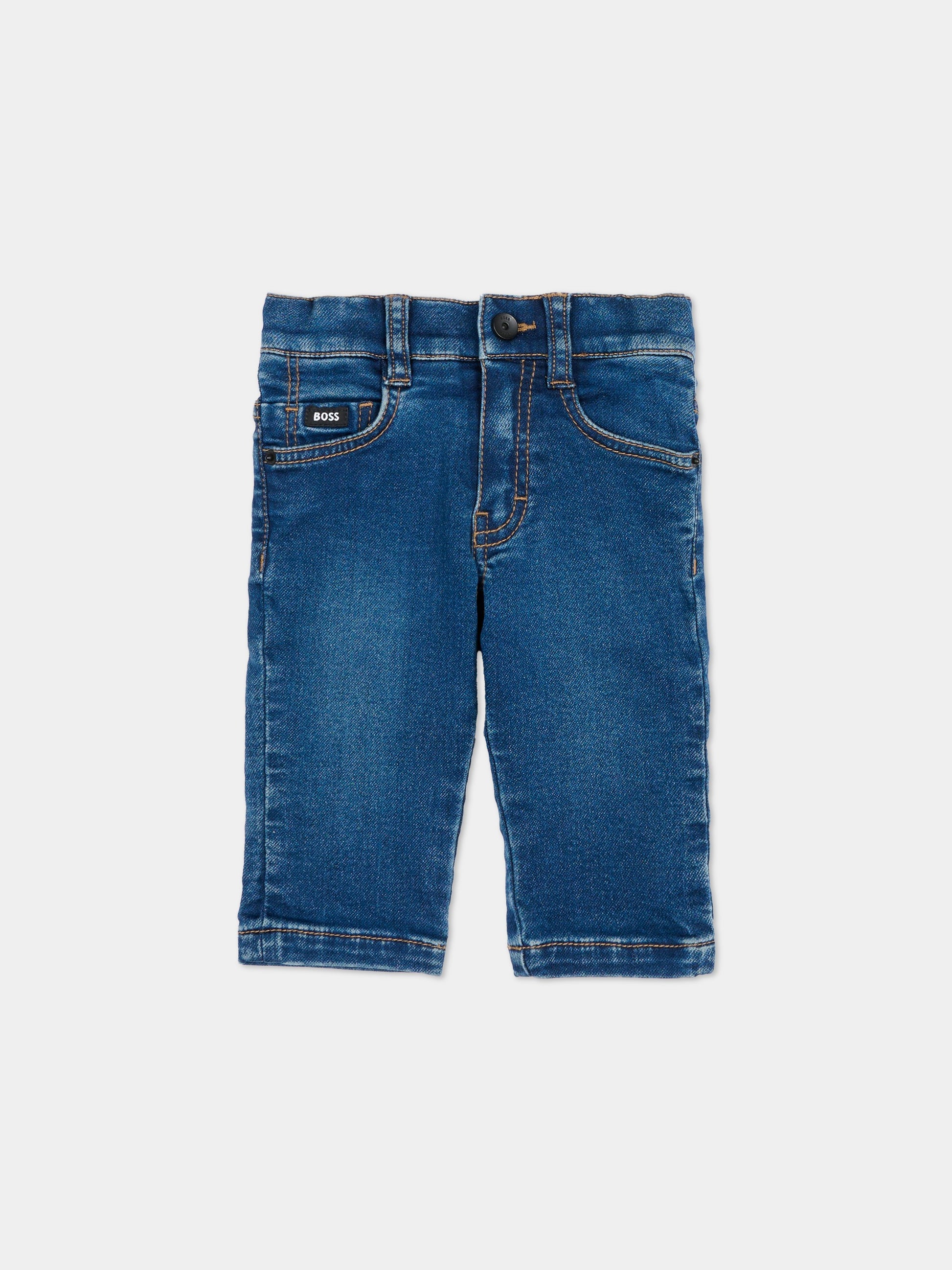 Jeans denim per neonato con logo,Boss,J52857 Z78