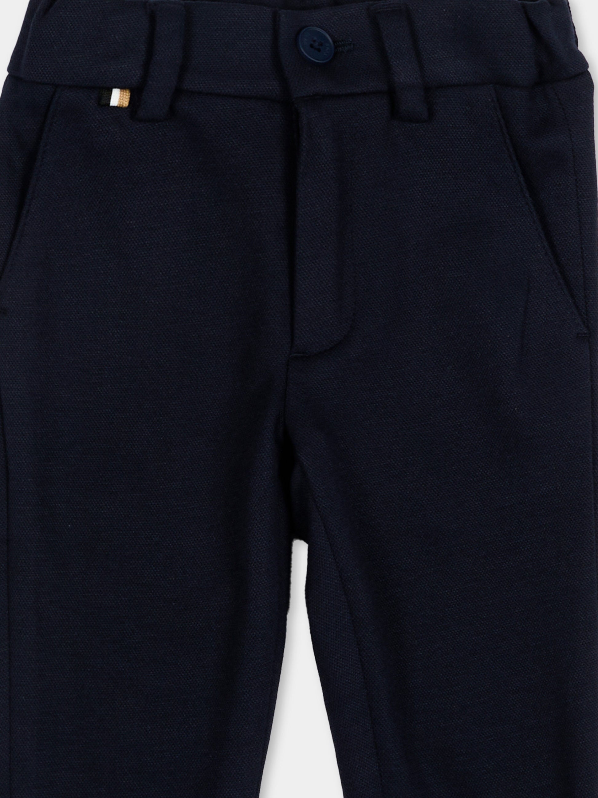 Pantaloni eleganti blu per neonato,Boss,J52859 862