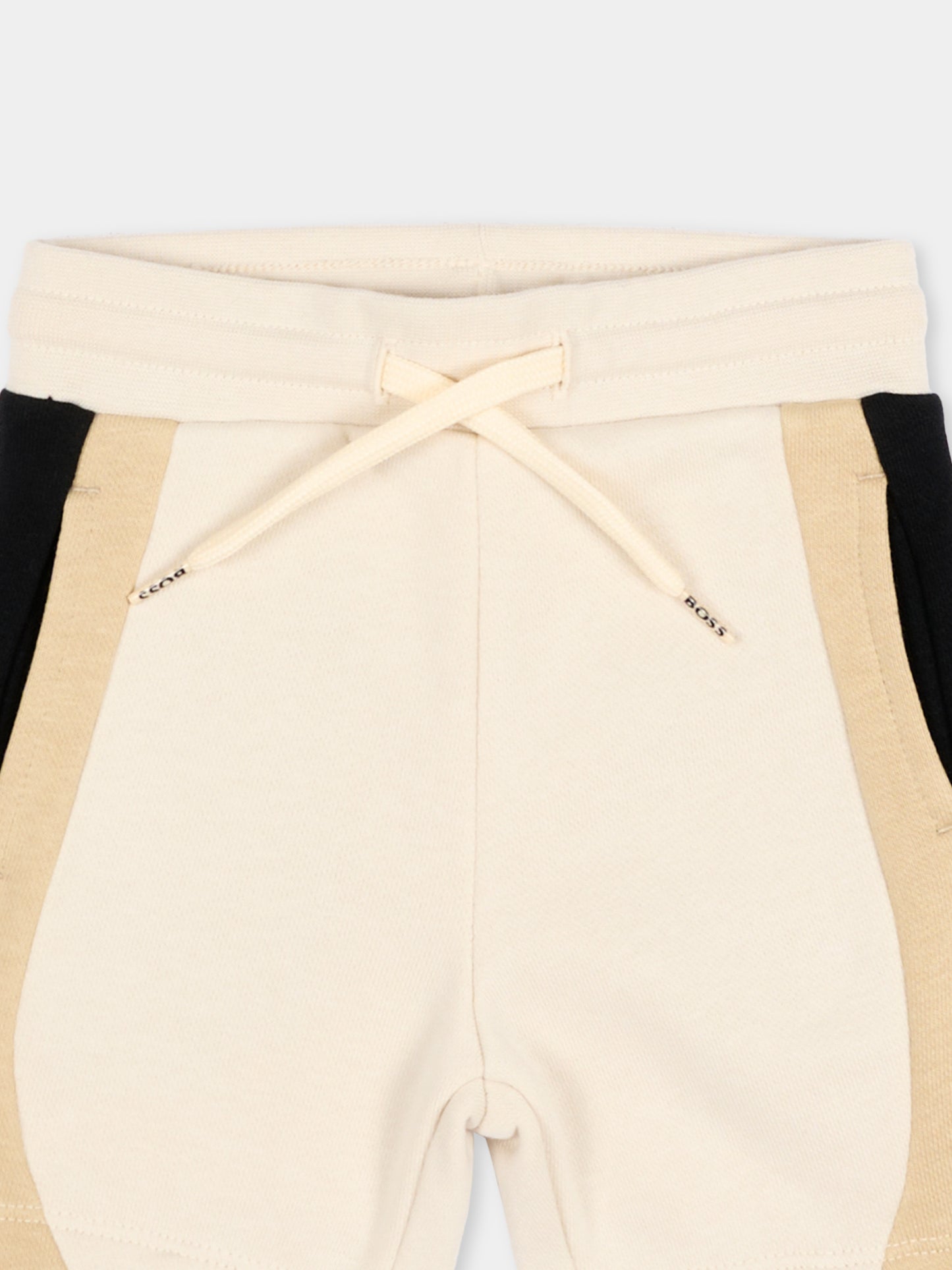 Shorts sportivi beige per neonato,Boss,J52873 21C