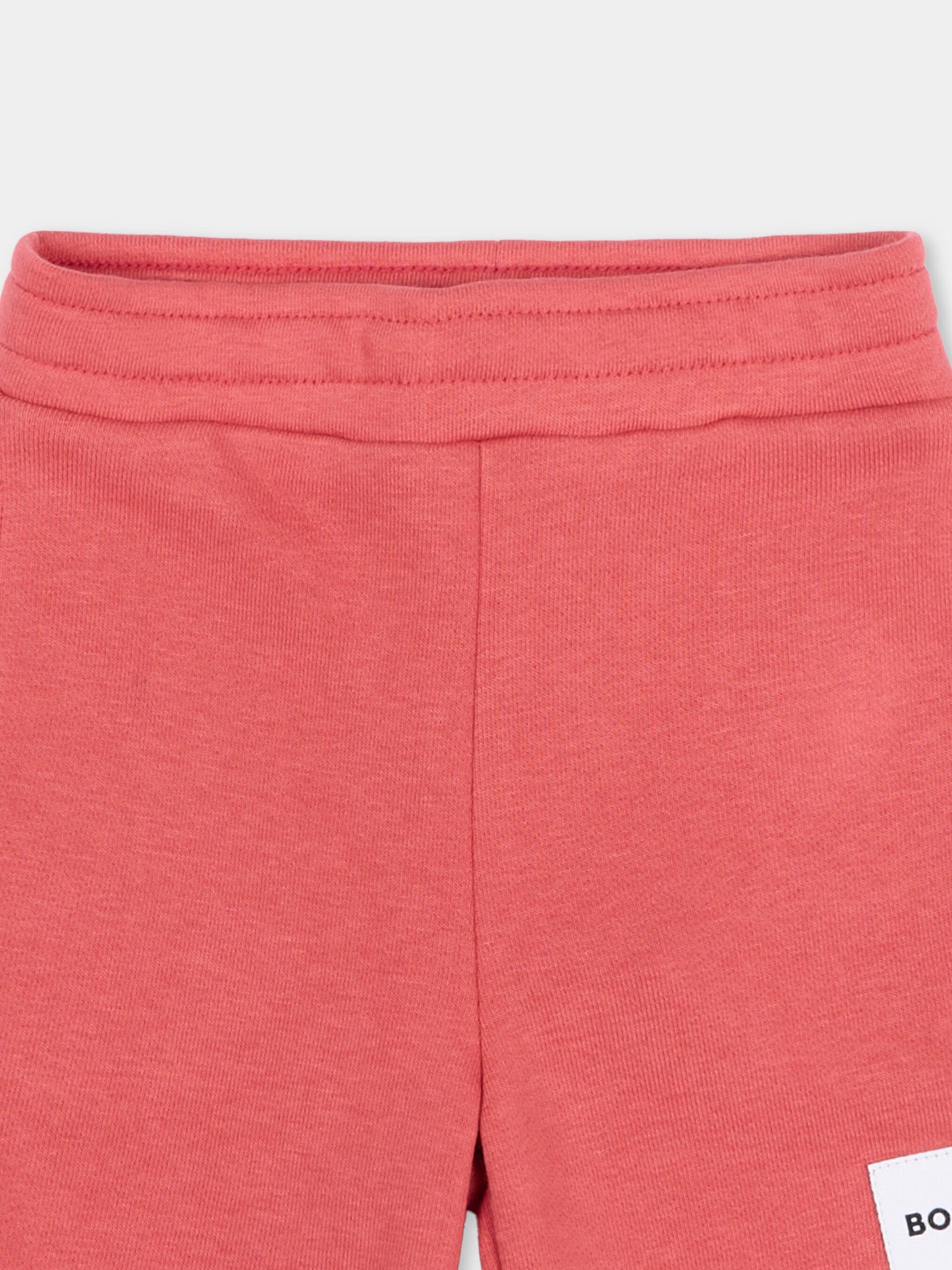 Shorts sportivi rossi per neonato con logo,Boss,J52874 48B