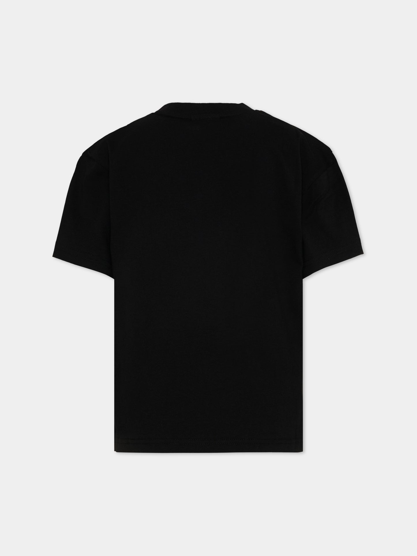 T-Shirt nera con logo per bambino,Boss,J52897 09B