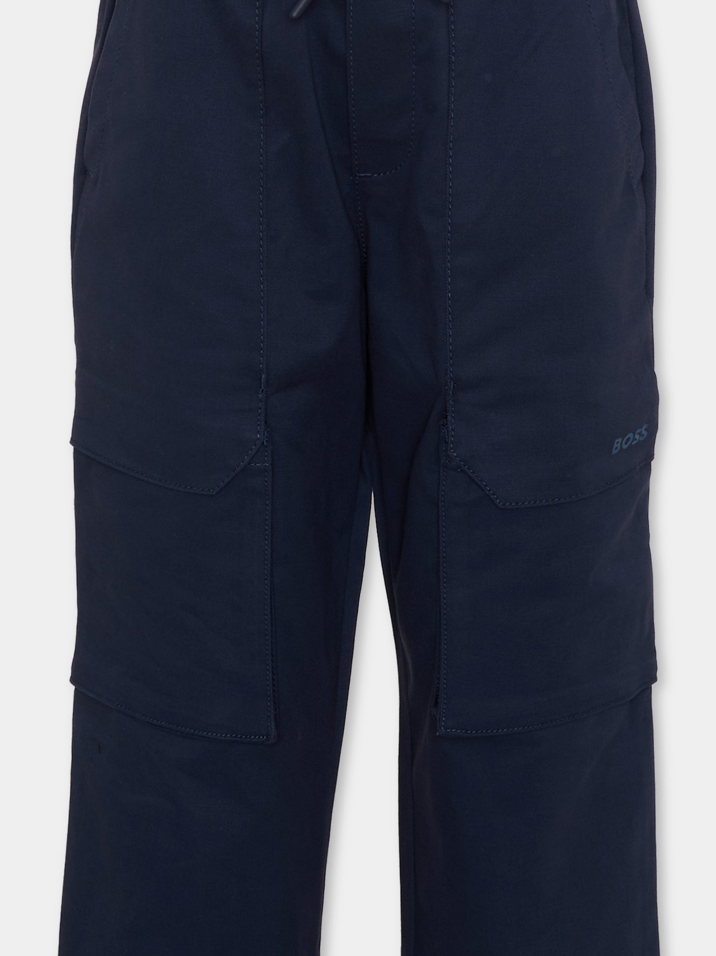 Pantaloni blu per bambino cargo,Boss,J52913 849