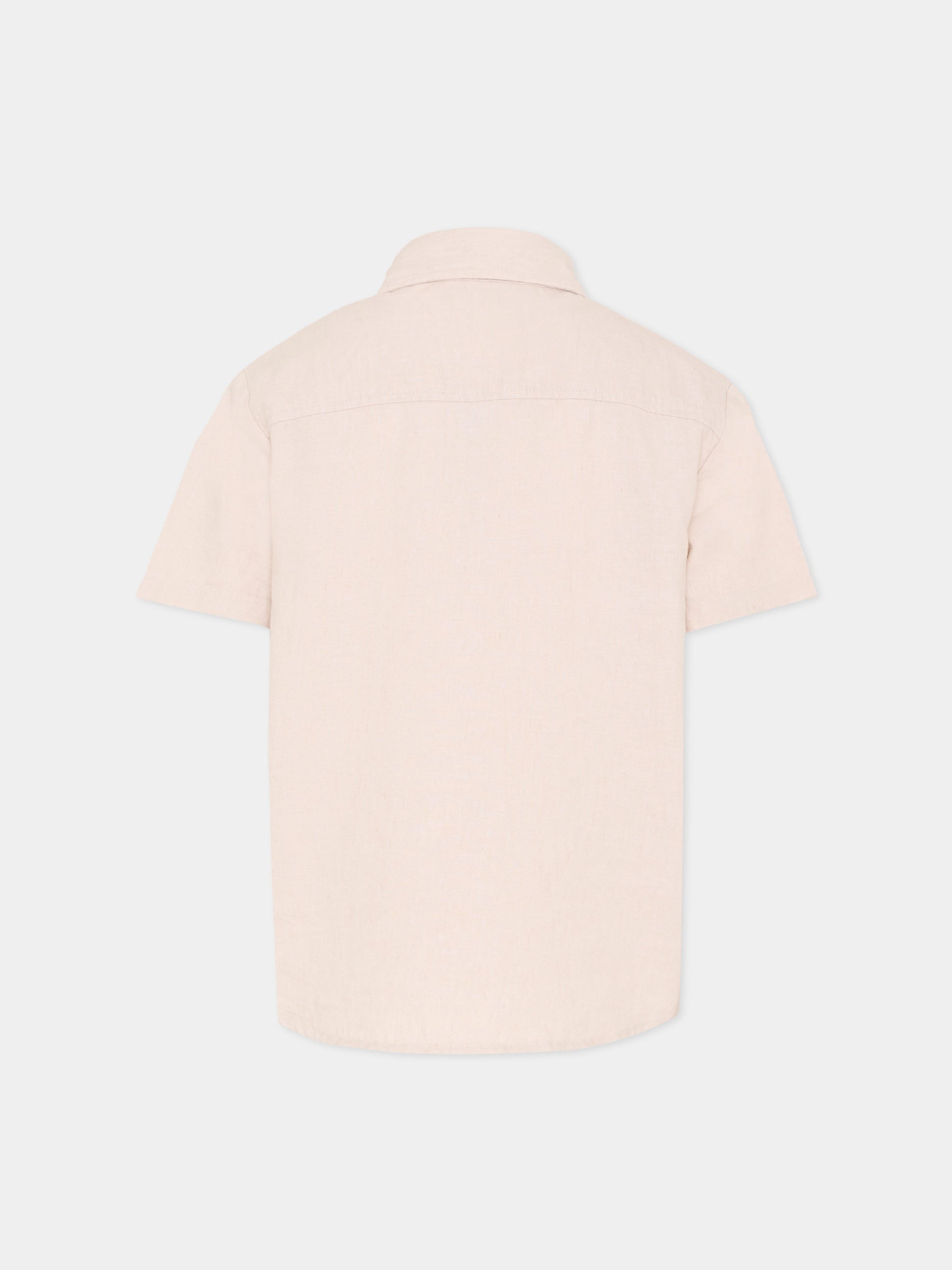 Camicia beige per bambino con logo,Boss,J52942 130