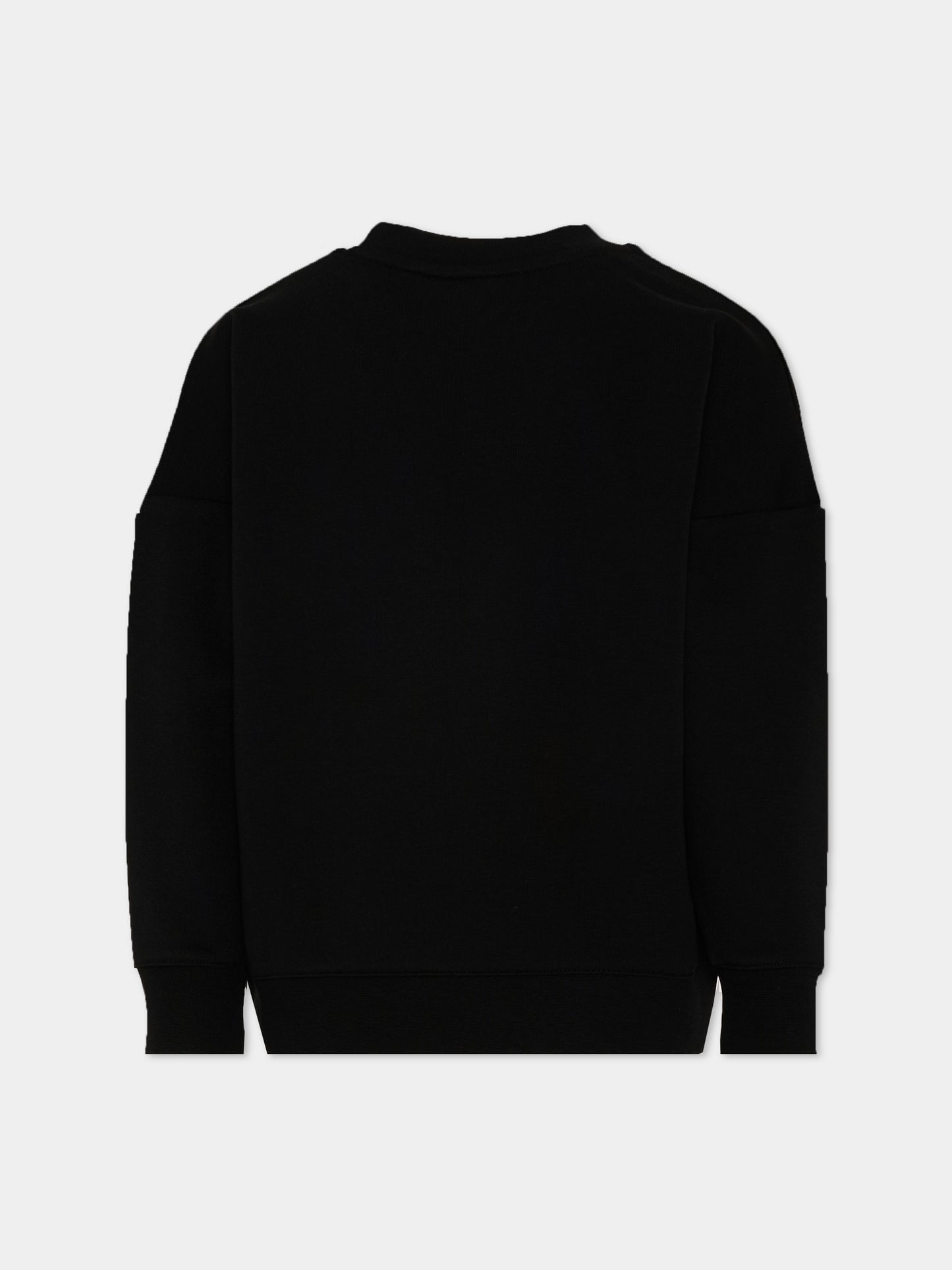 Felpa nera per bambino con logo,Boss,J52965 09B