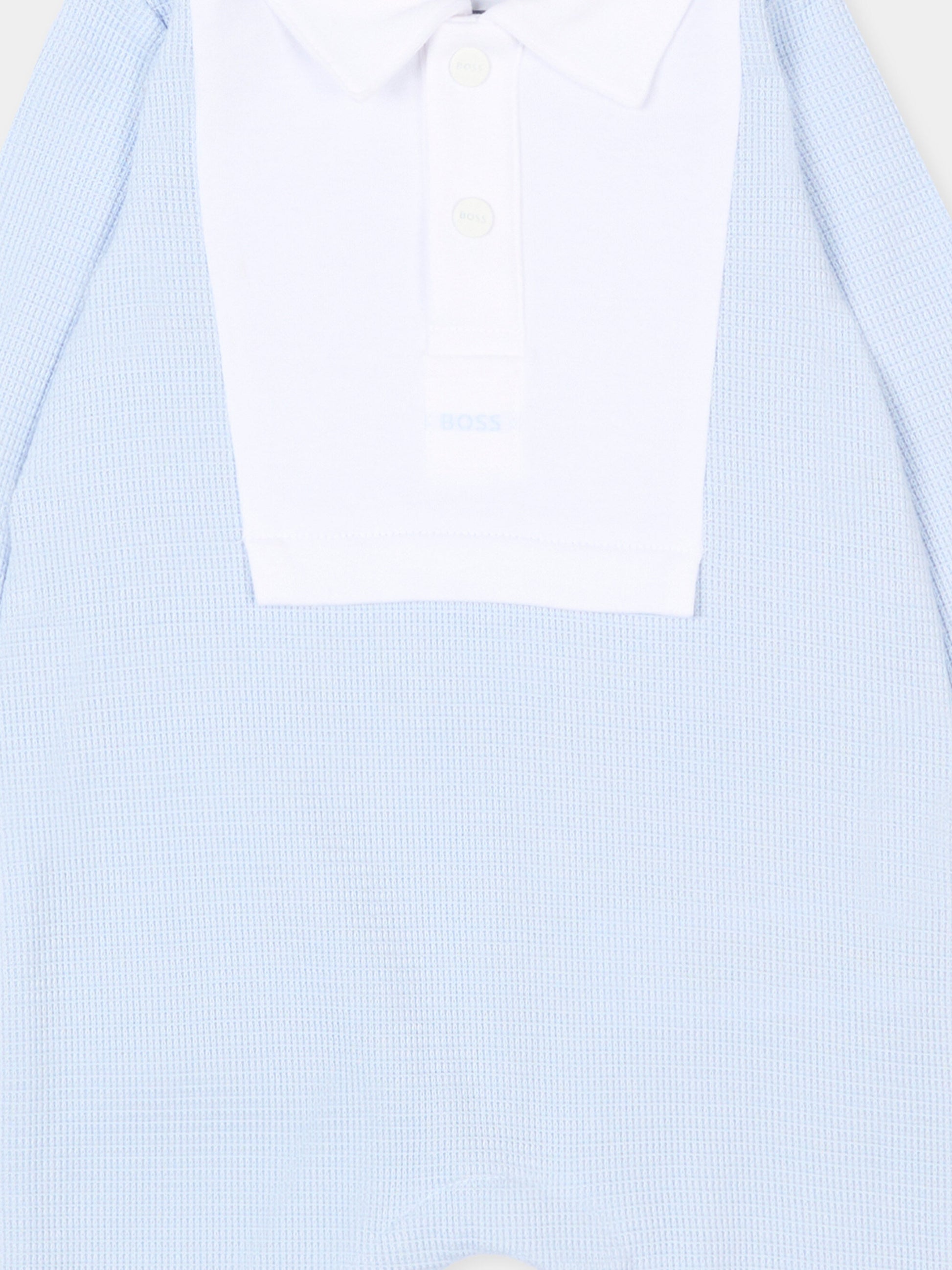 Tutina celeste per neonato con logo,Boss,J53040 771