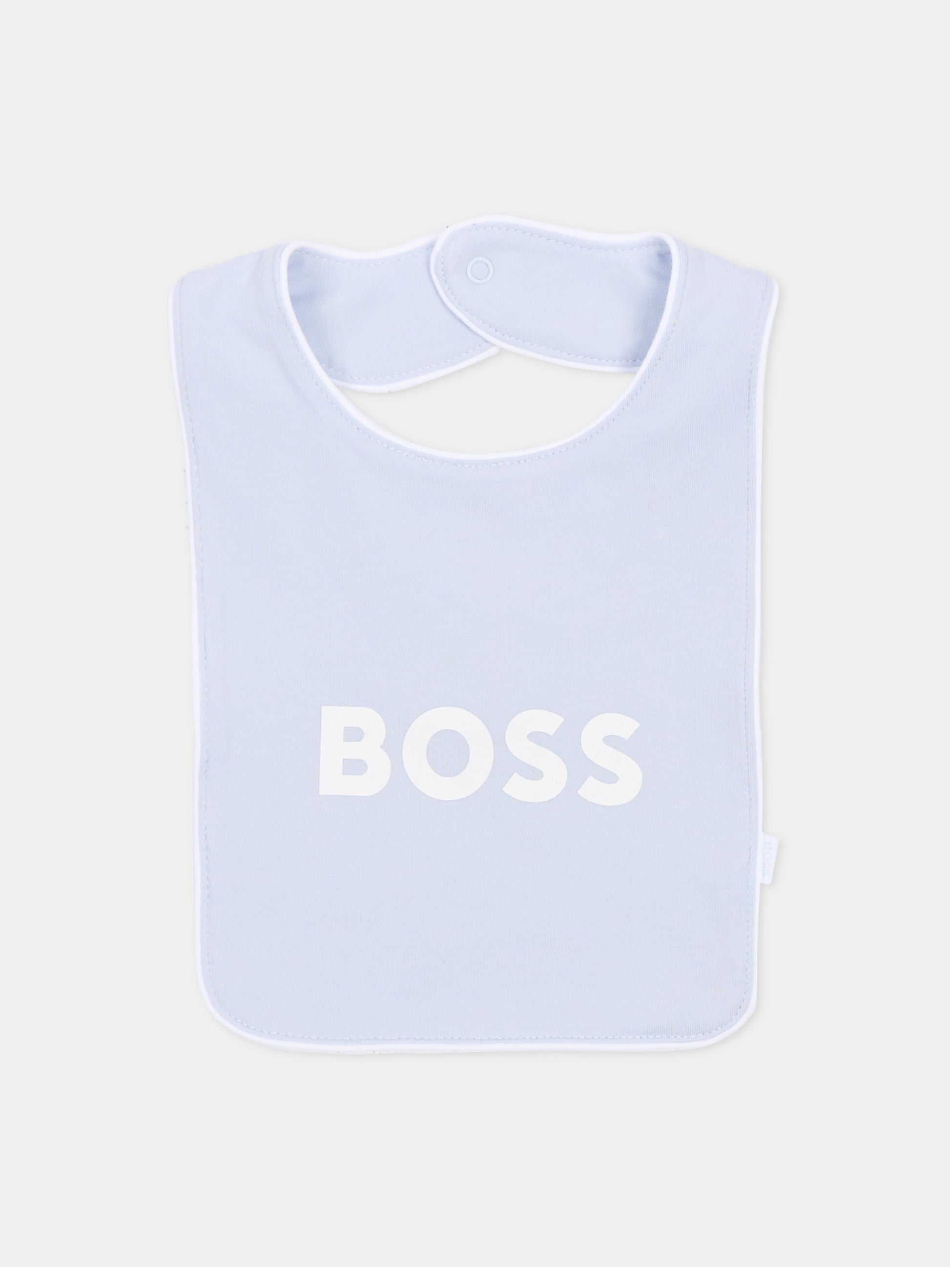 Set tutine celeste per neonato con logo,Boss,J53045 771