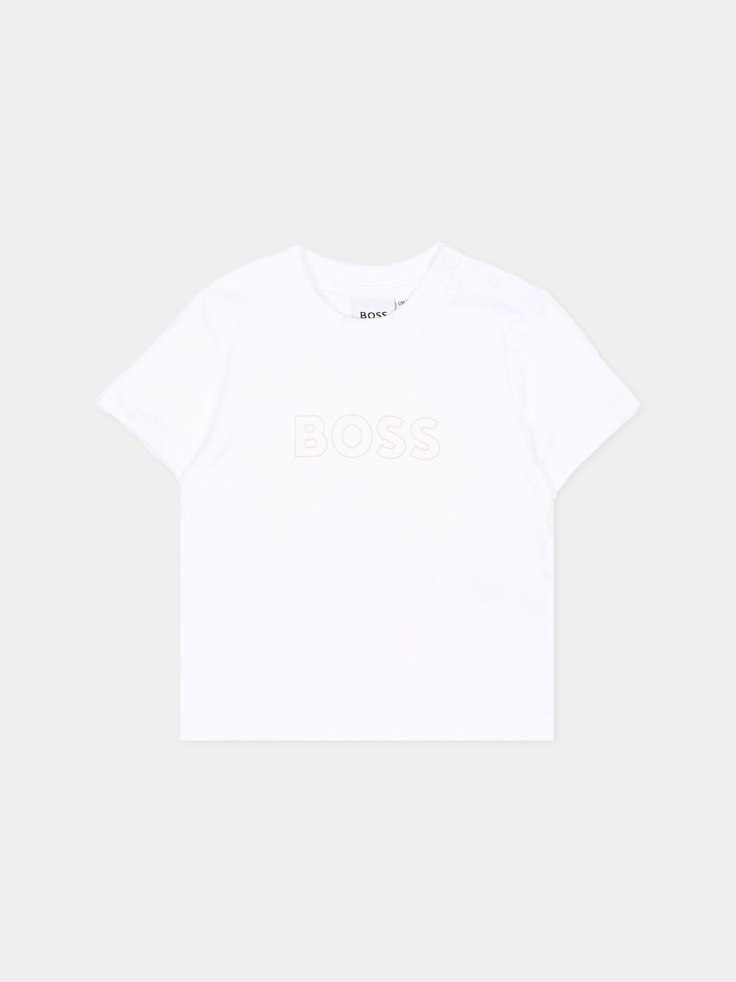 Completo beige per neonato con logo e panda,Boss,J53051 249