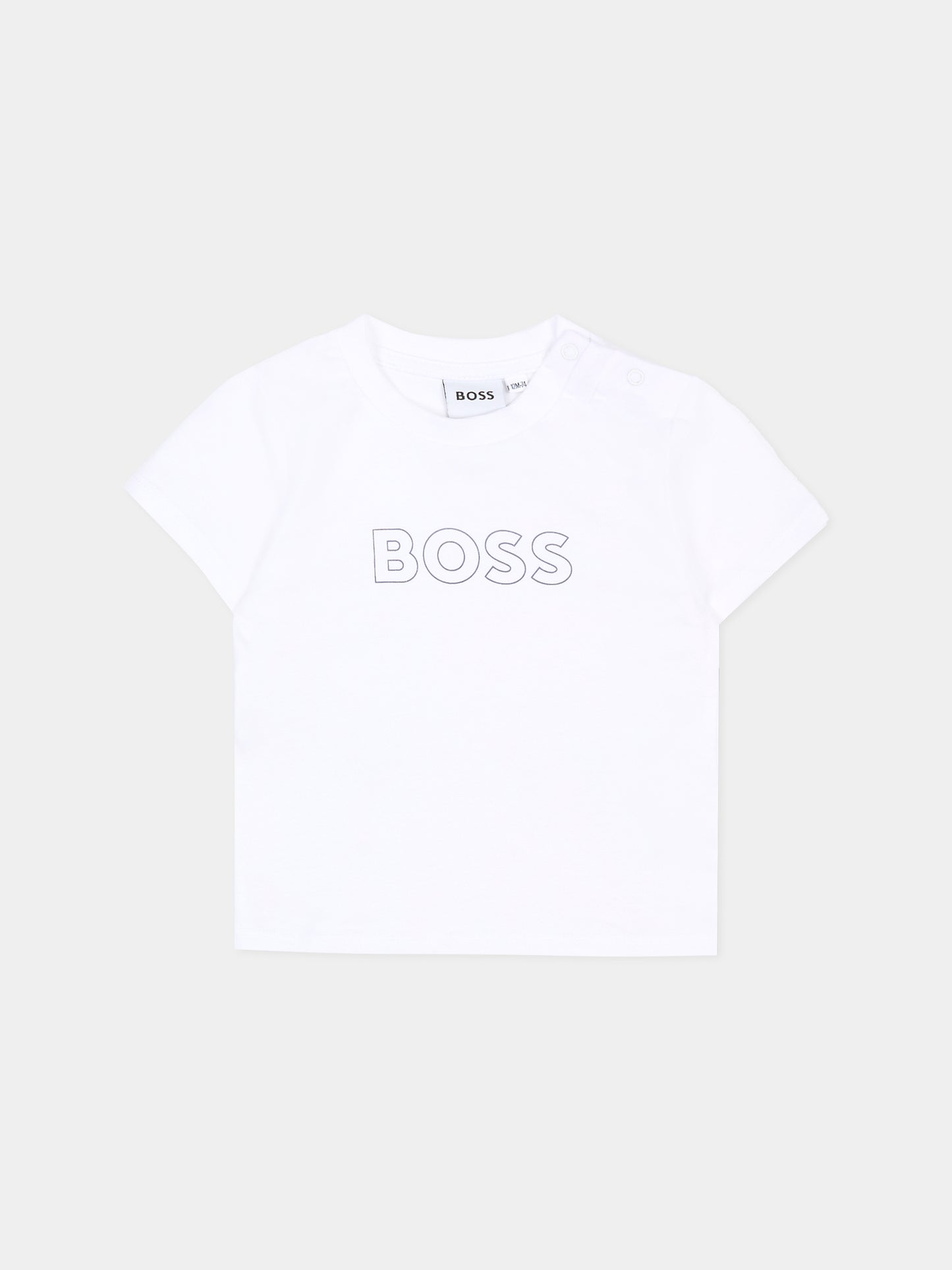 Completo blu per neonato con logo e panda,Boss,J53051 849