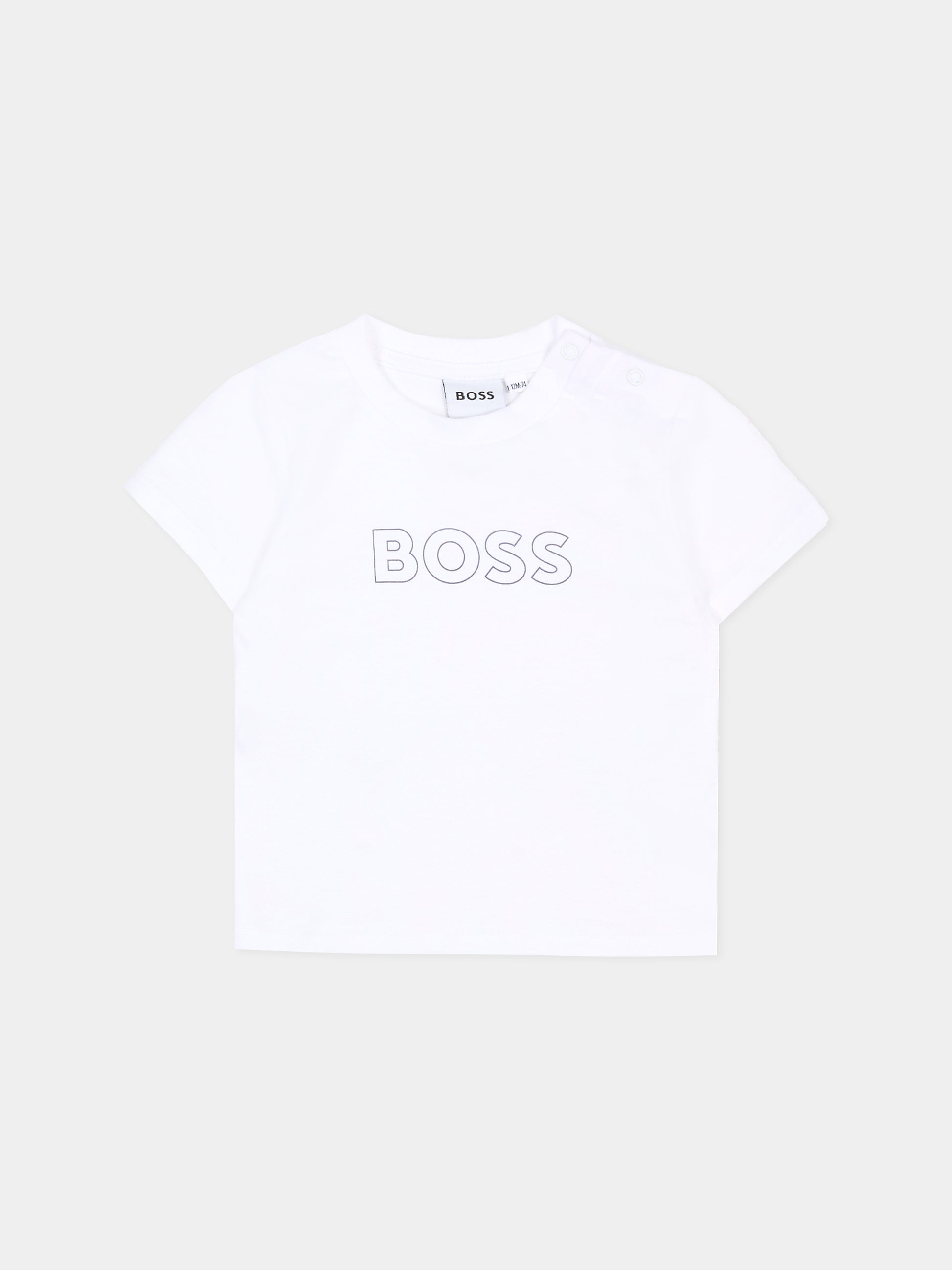 Completo blu per neonato con logo e panda,Boss,J53051 849