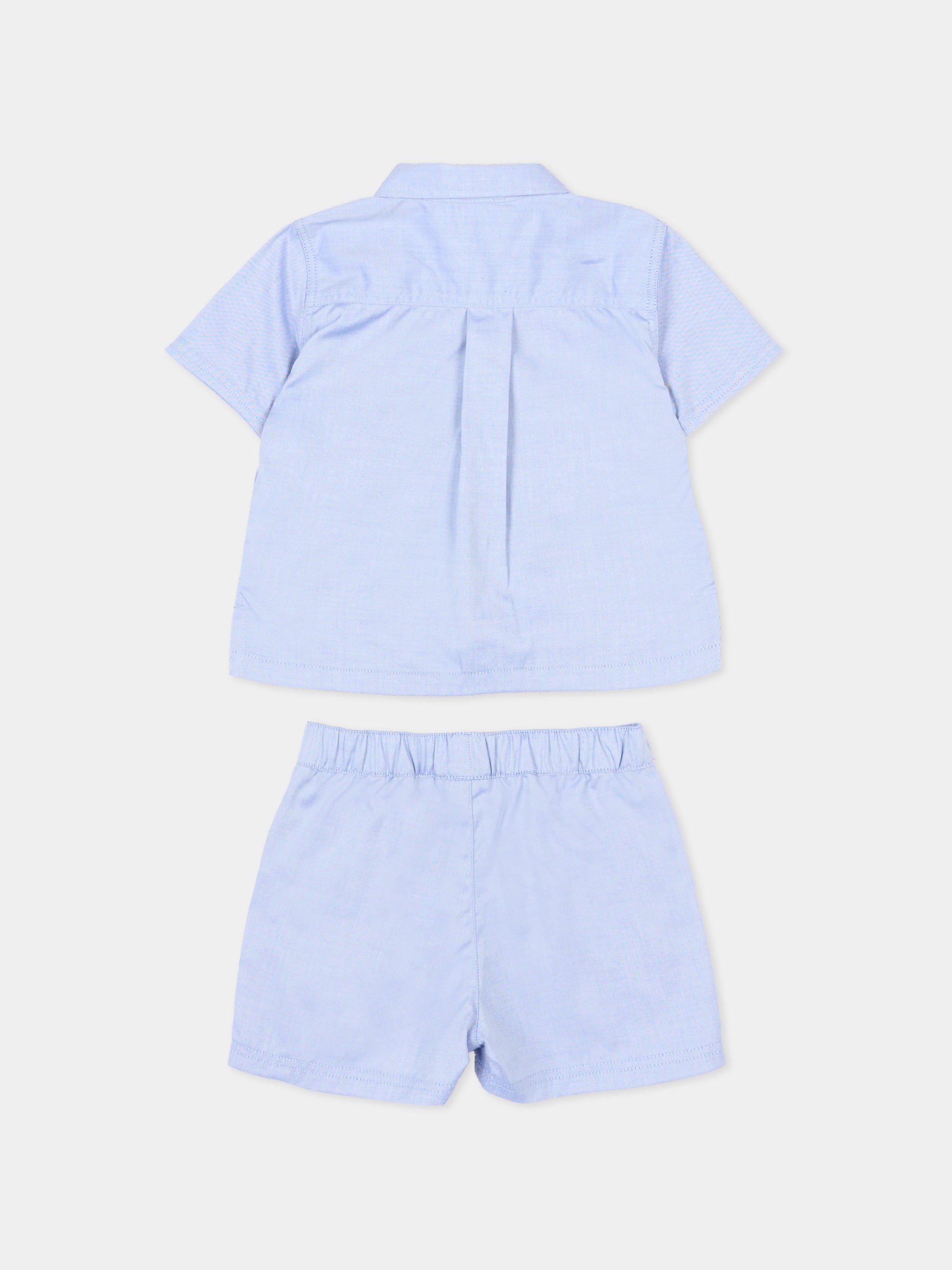 Completo sportivo celeste per neonato con logo,Boss,J53054 813