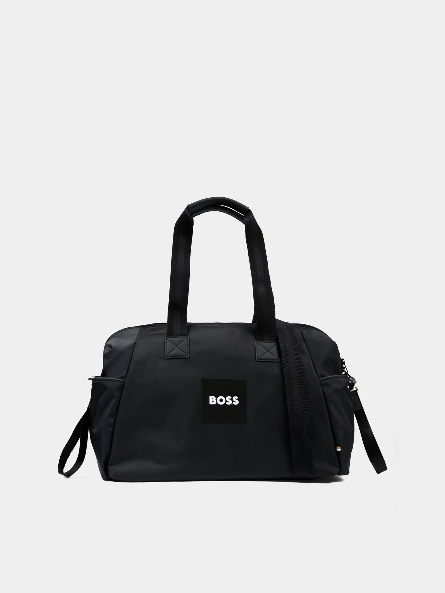 Borsa mamma nero per neonato con logo,Boss,J53106 09B