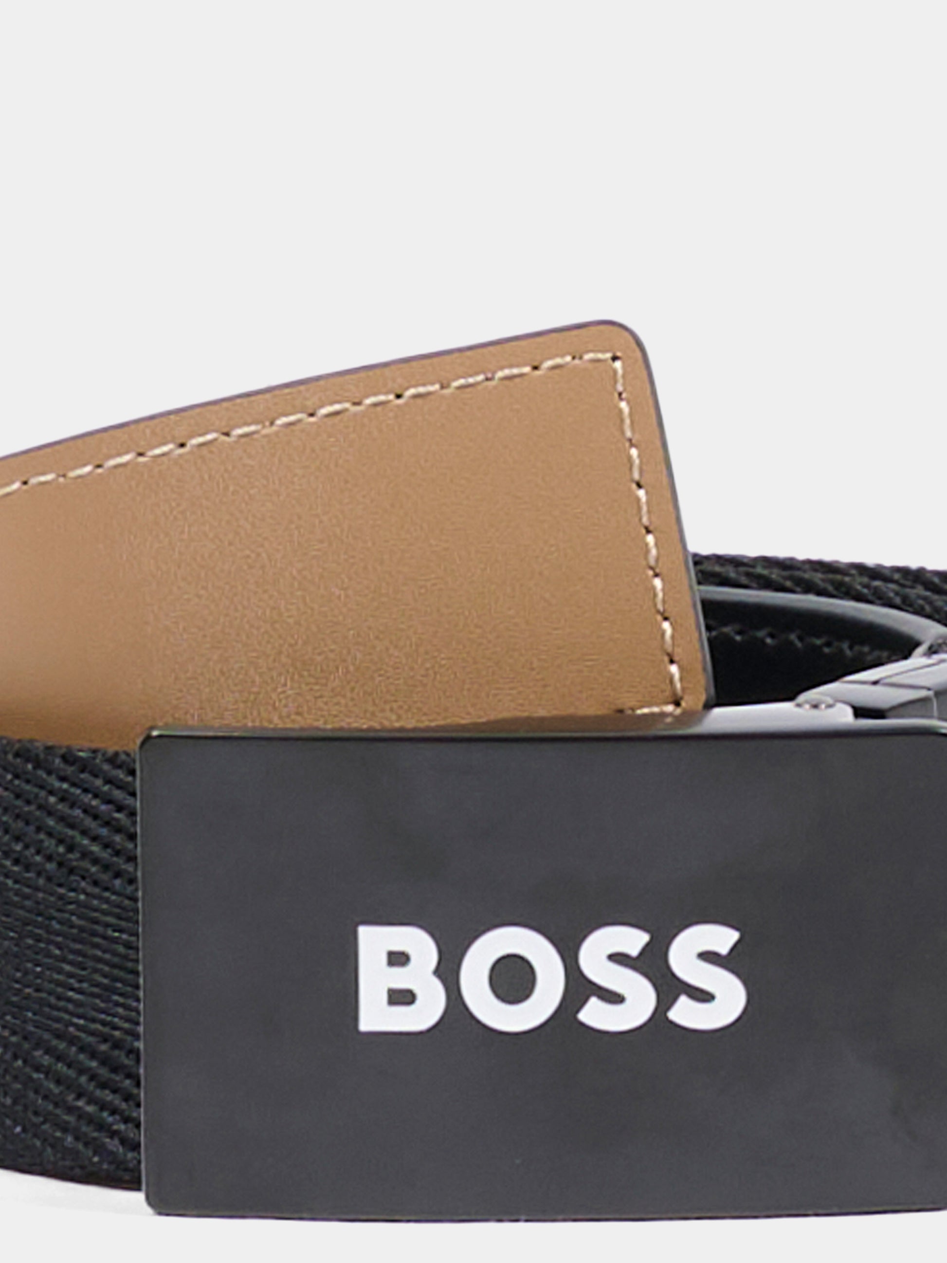 Cintura reversibile nera per bambino bianco,Boss,J53128 09B