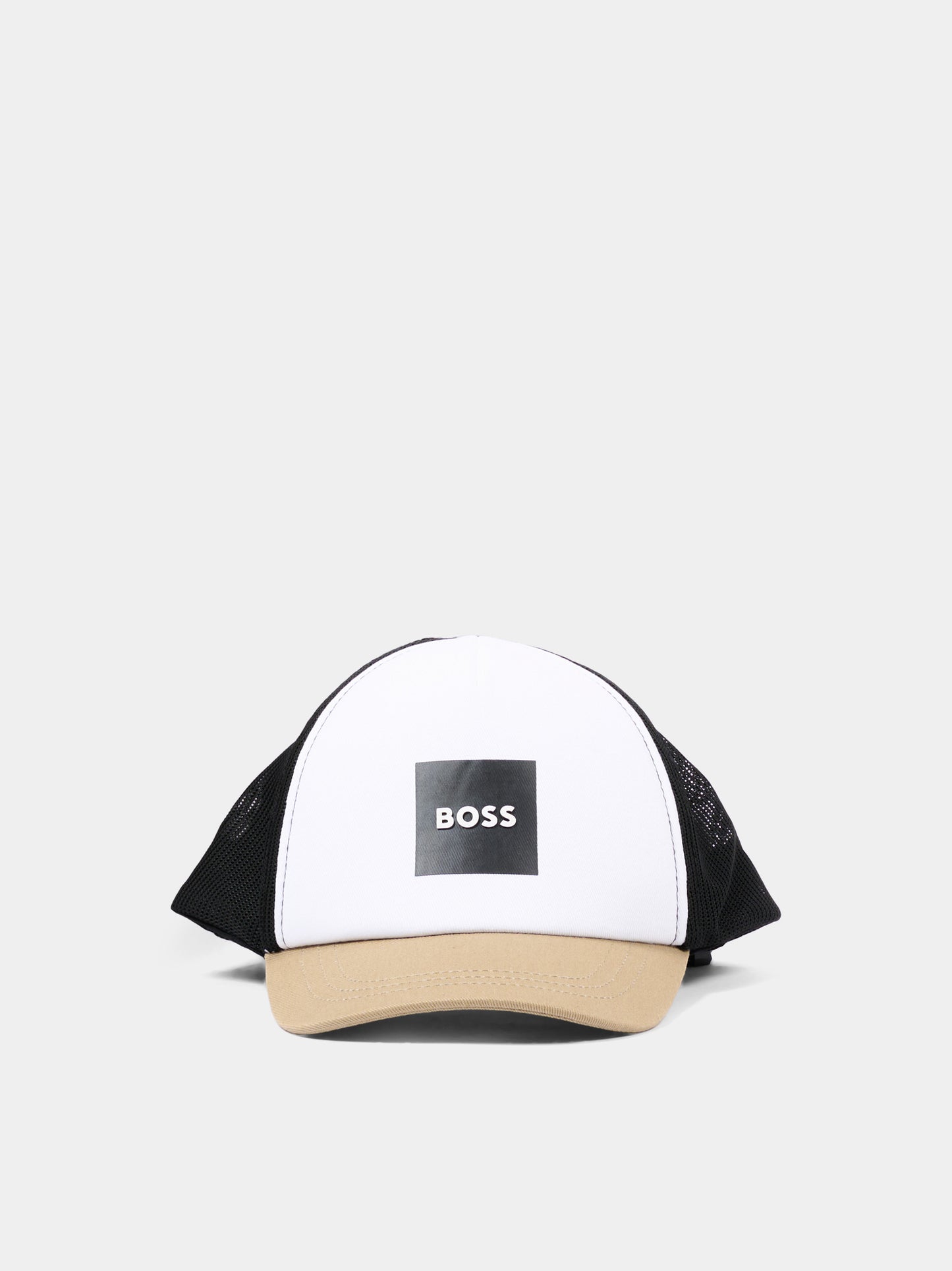 Cappello beige per neonato con logo,Boss,J53144 295