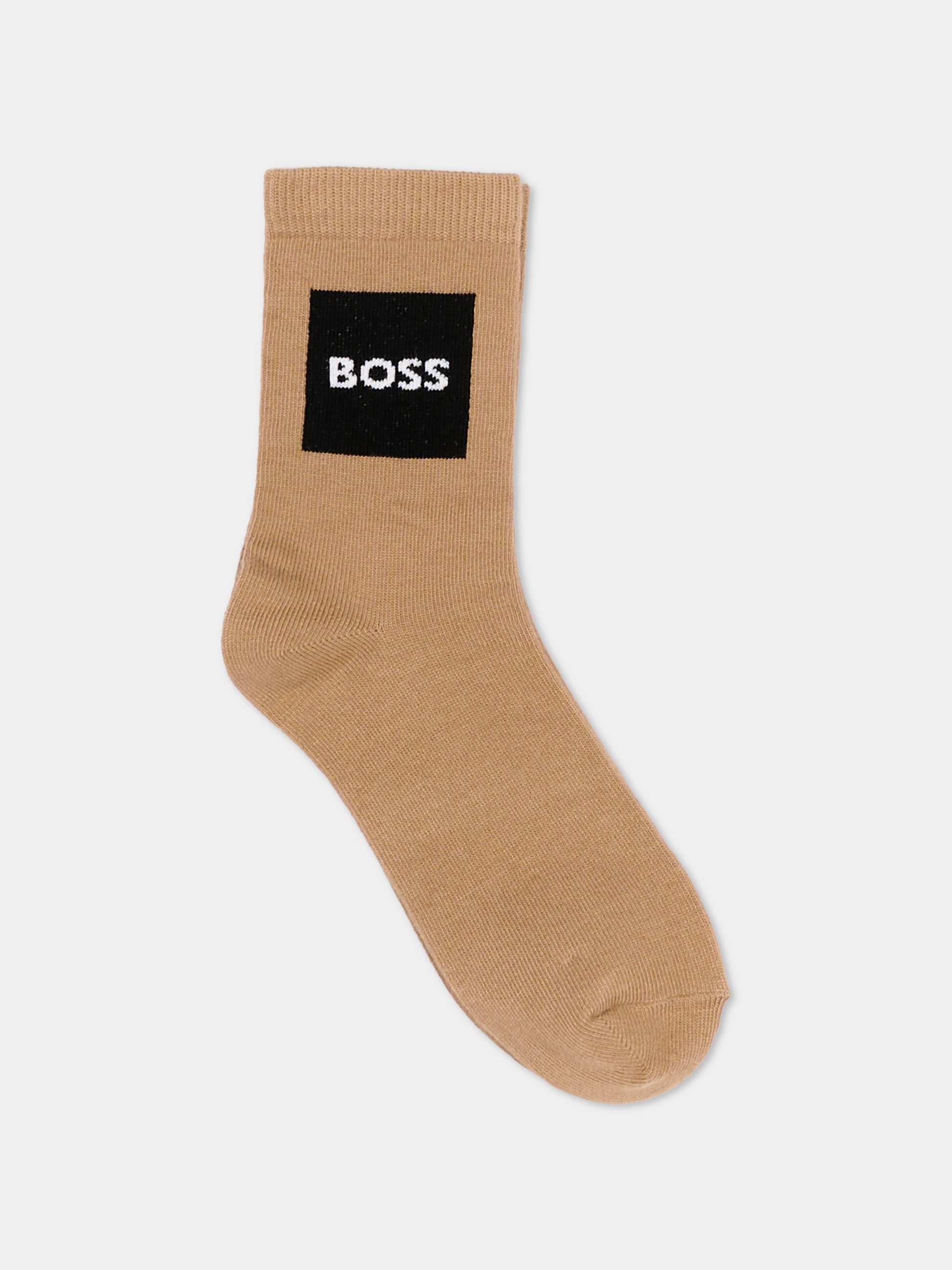 Calzini multicolor per bambino con logo,Boss,J53152 10P