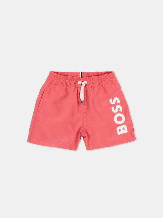 Boxer mare rosso per neonato con logo,Boss,J53172 48B