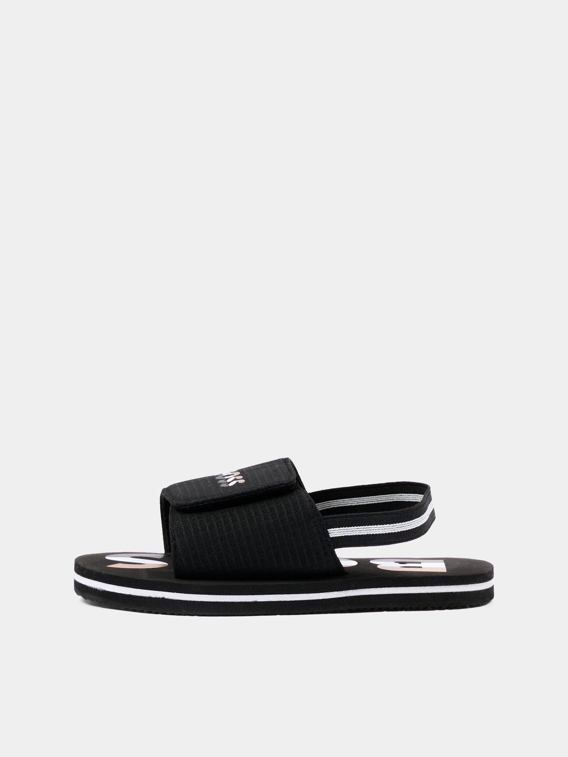 Sandali neri per bambino con logo,Boss,J53242 09B
