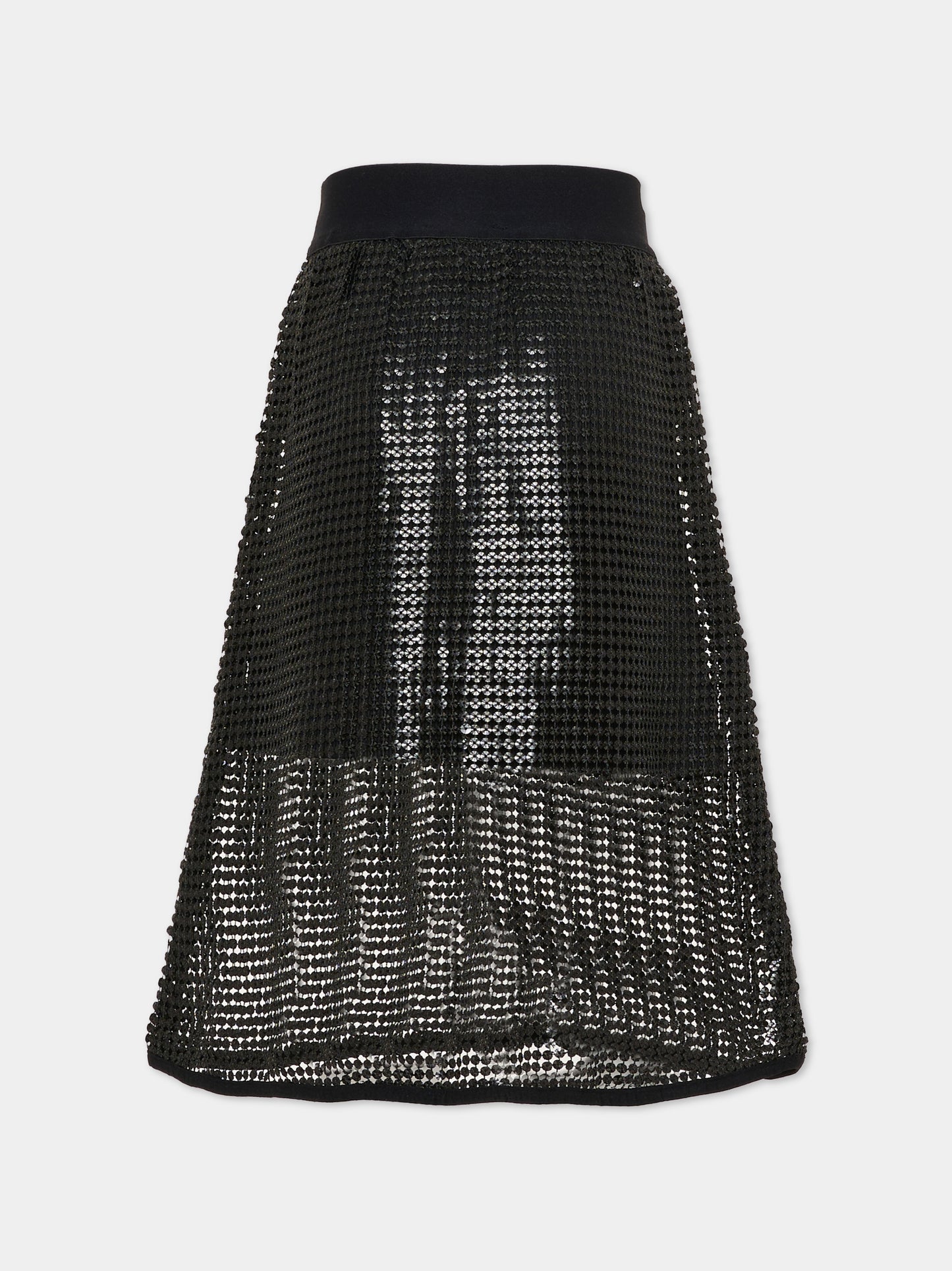 Gonna nera per bambina con logo,Dkny,D62594 09B