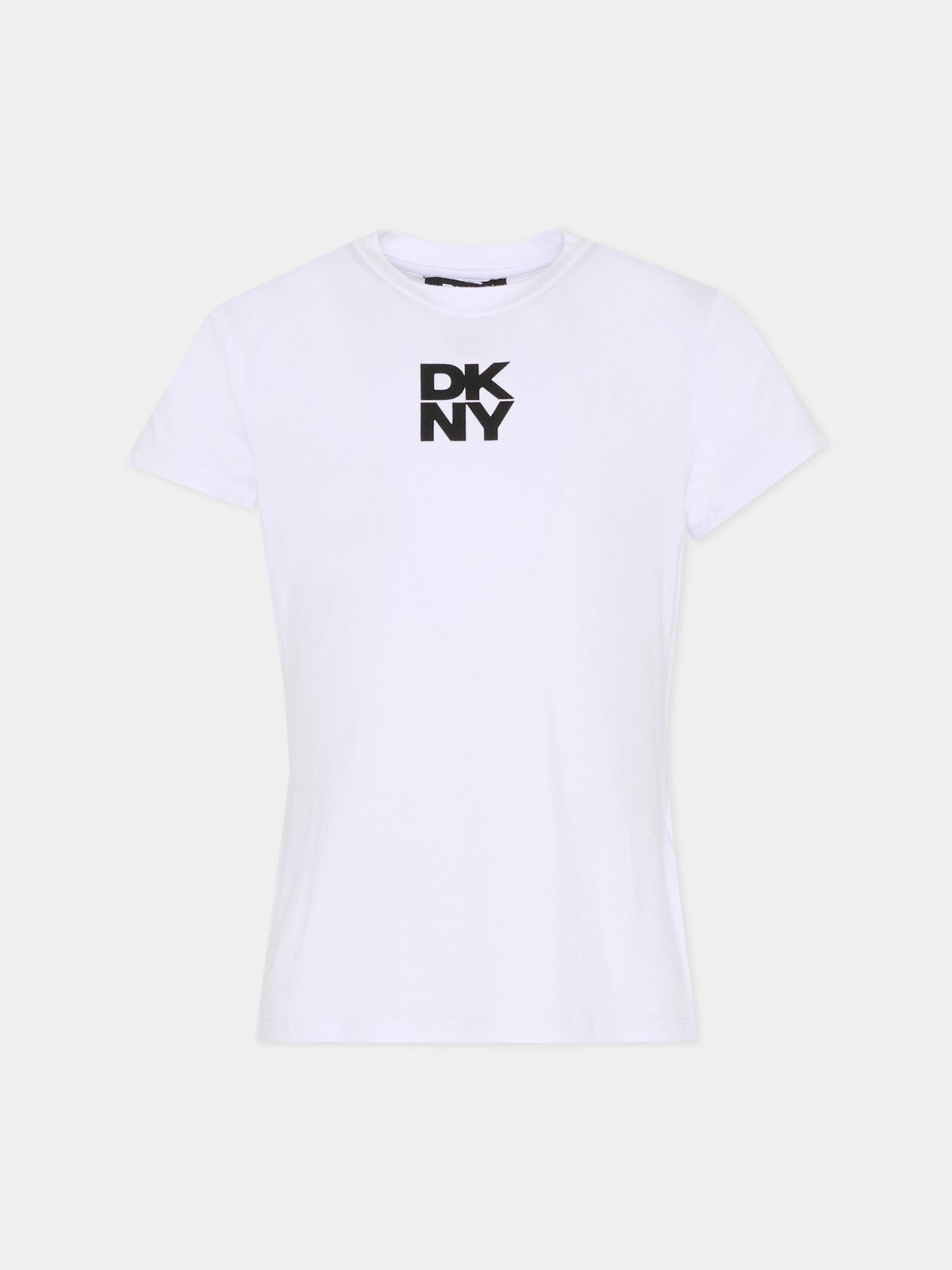 Vestito nero per bambina con logo nero,Dkny,D62599 09B