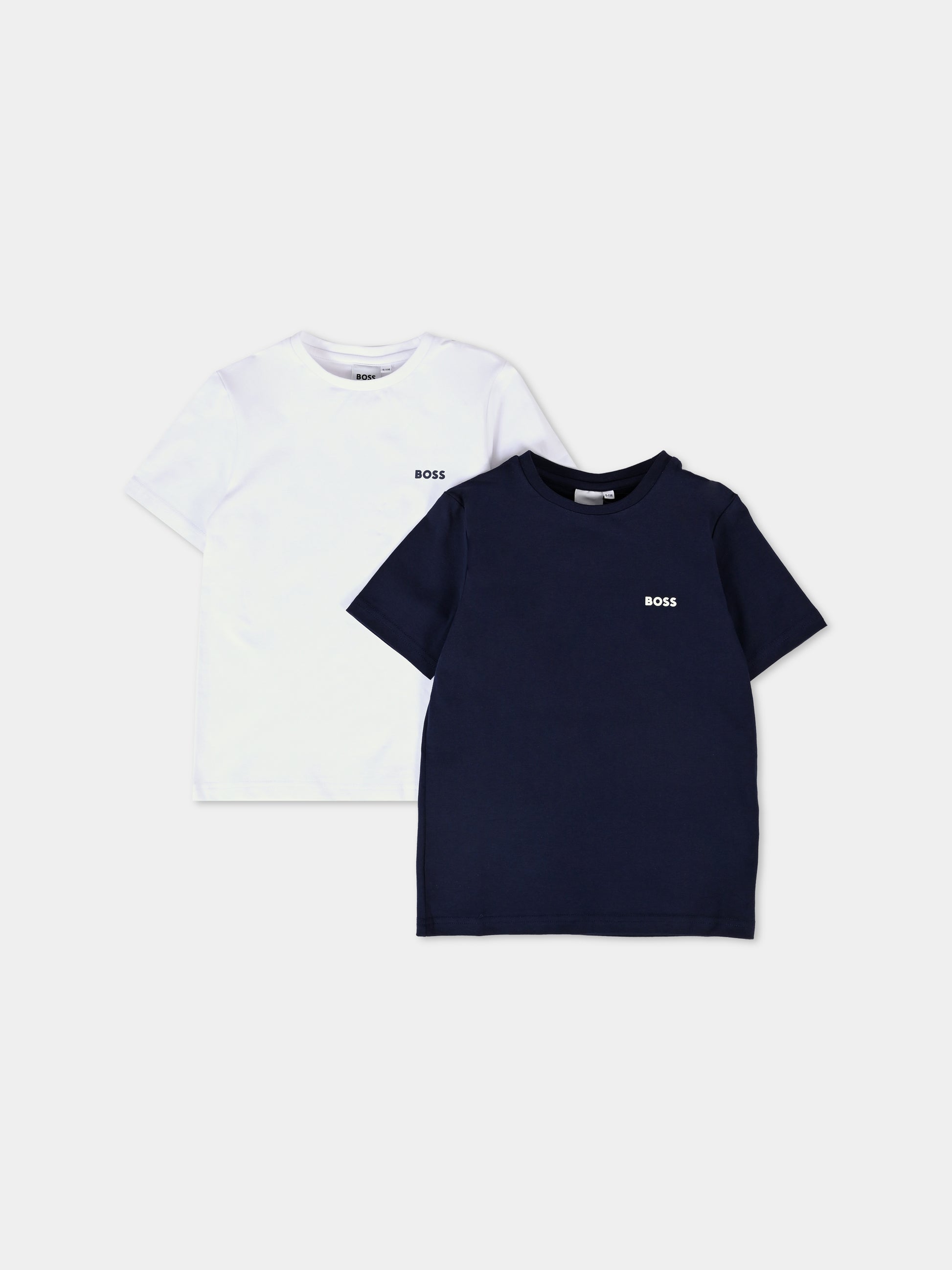 Set t-shirt multicolor per bambino con logo,Boss,J51137 V41