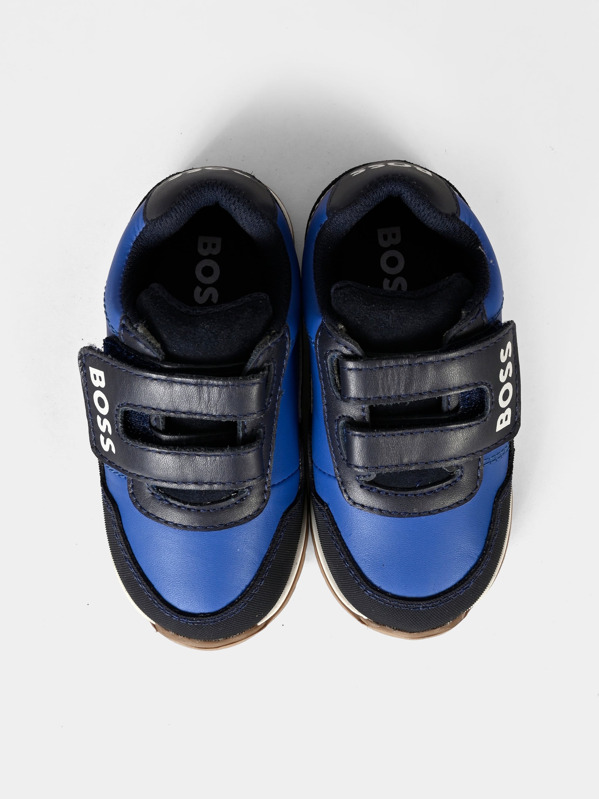 Sneakers blu per bambino con logo,Boss,J51337 849