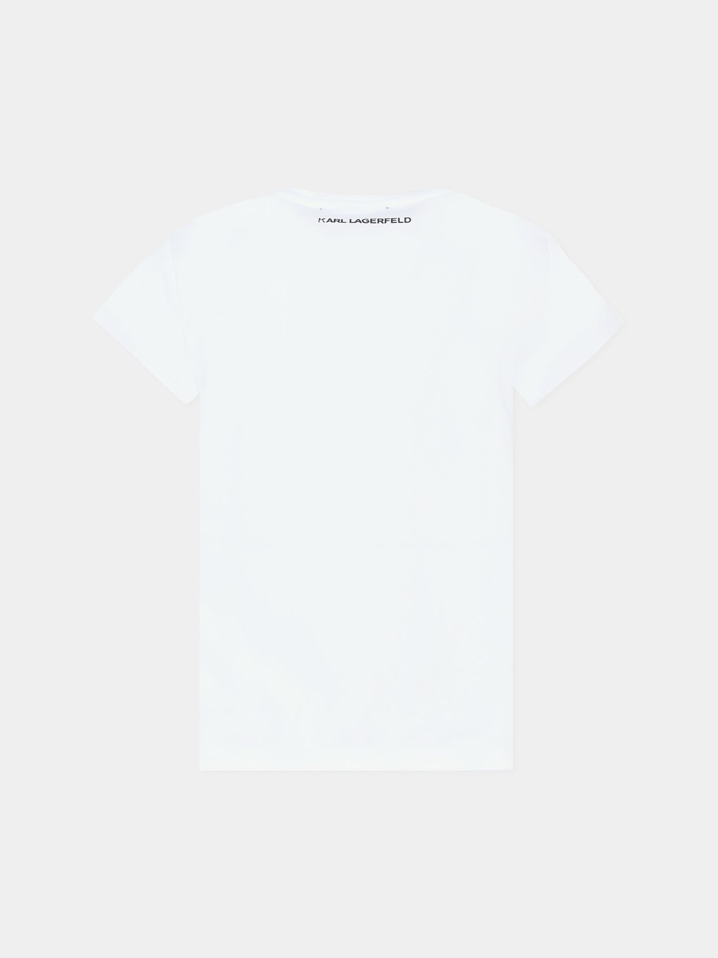 T-shirt bianca per bambina con Karl Lagerfeld,Karl Lagerfeld Kids,Z30211 N09