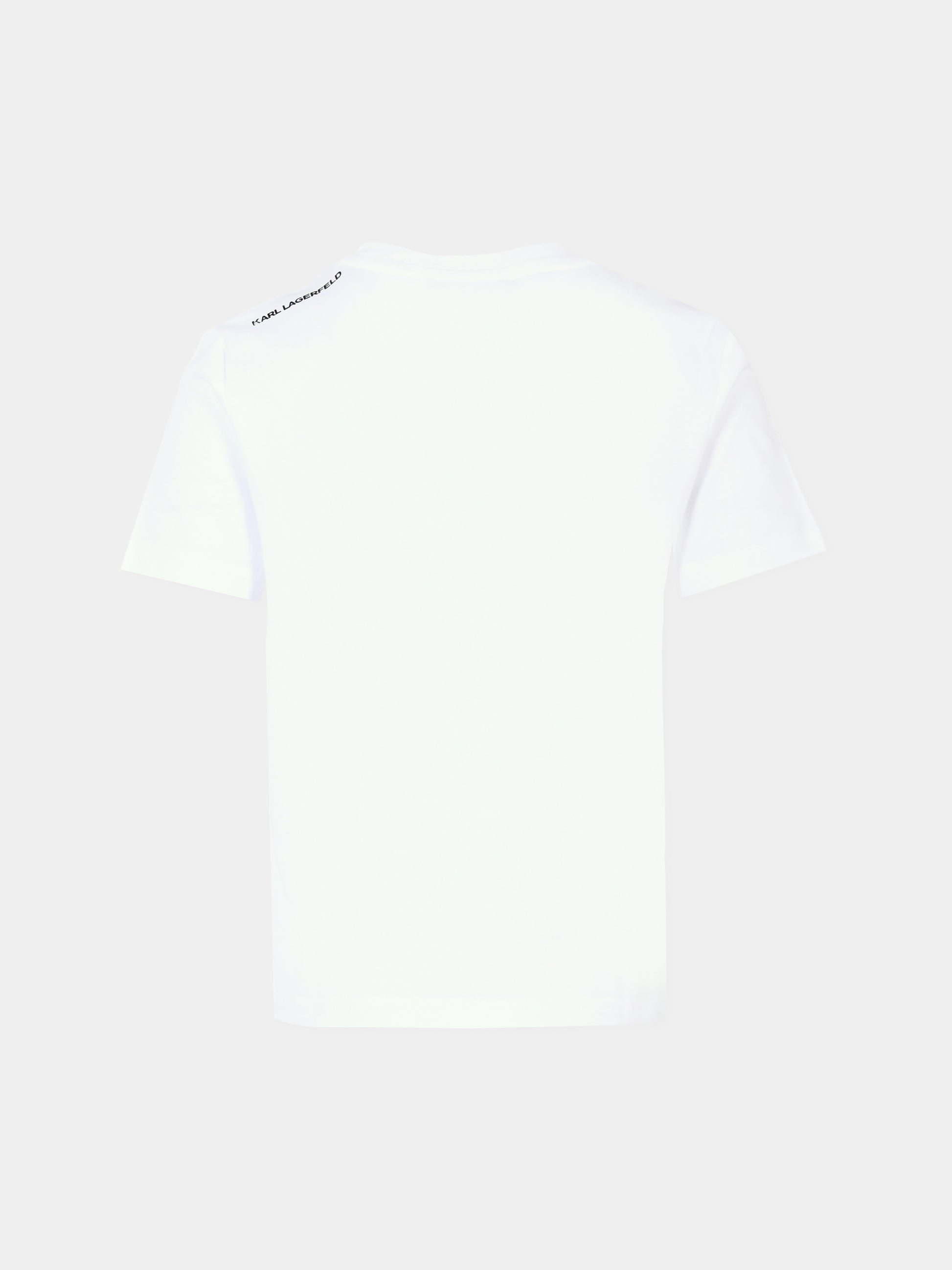 T-shirt bianca per bambini con logo,Karl Lagerfeld Kids,Z30235 10P