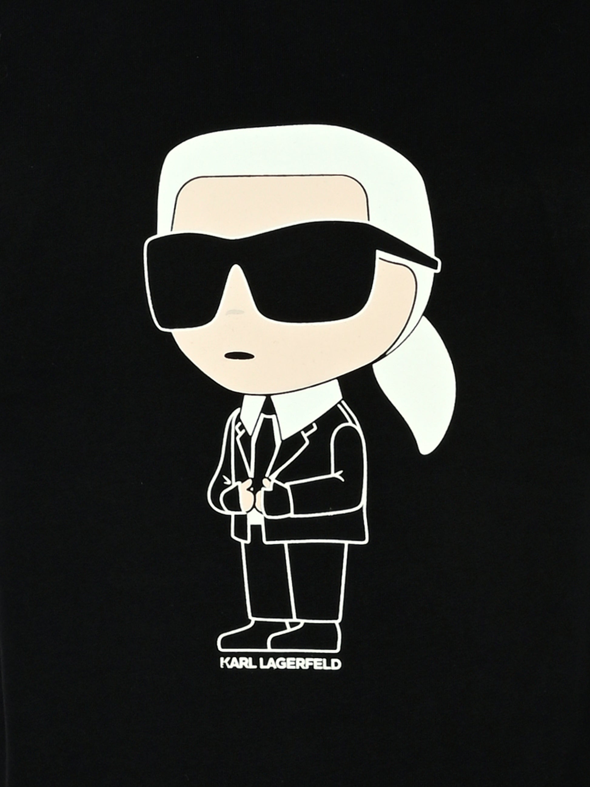 T-shirt nera per bambino con stampa Karl Lagerfeld,Karl Lagerfeld Kids,Z30240 09B