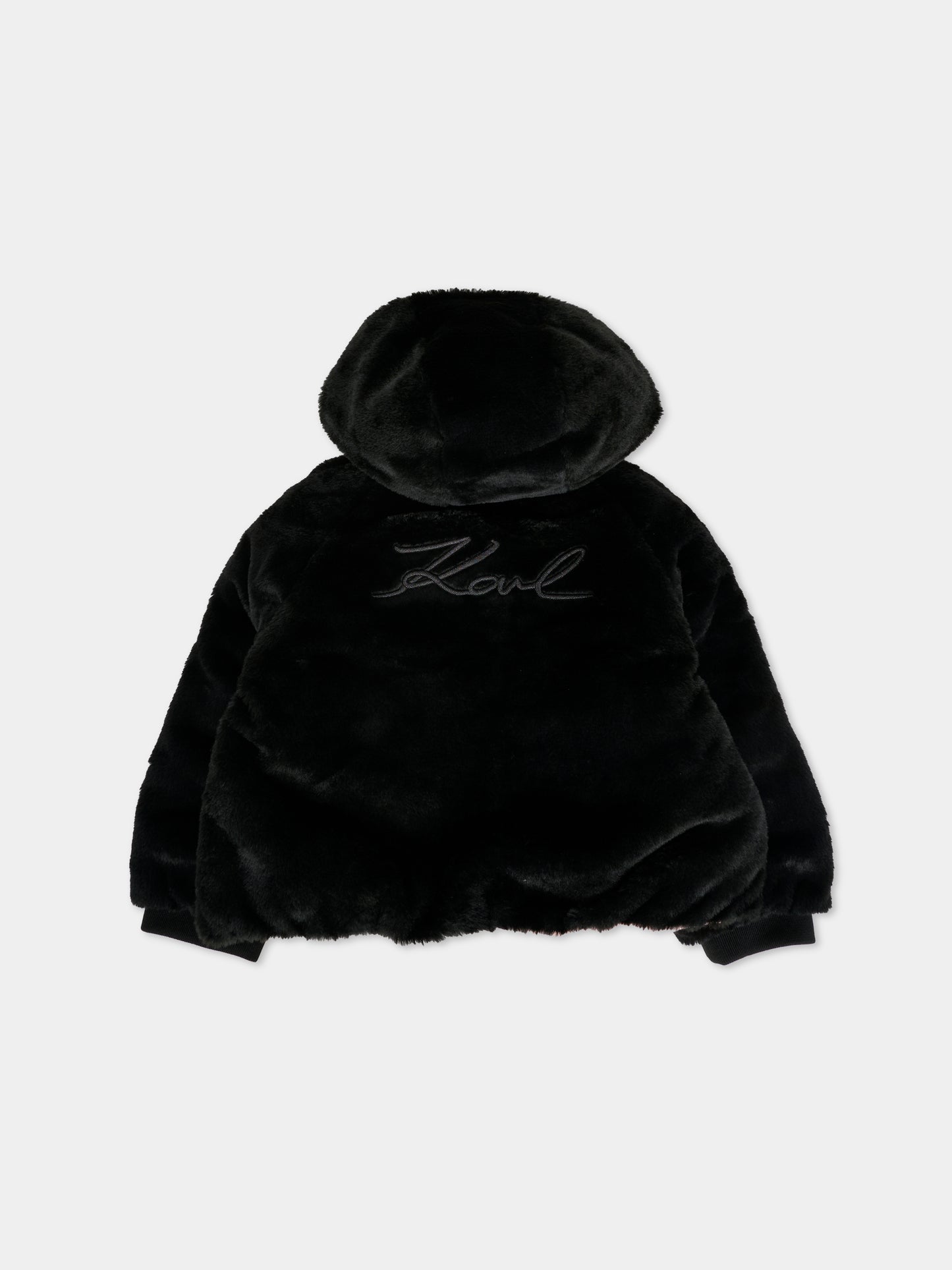 Piumino rosa per bambina con logo,Karl Lagerfeld Kids,Z30286 S90