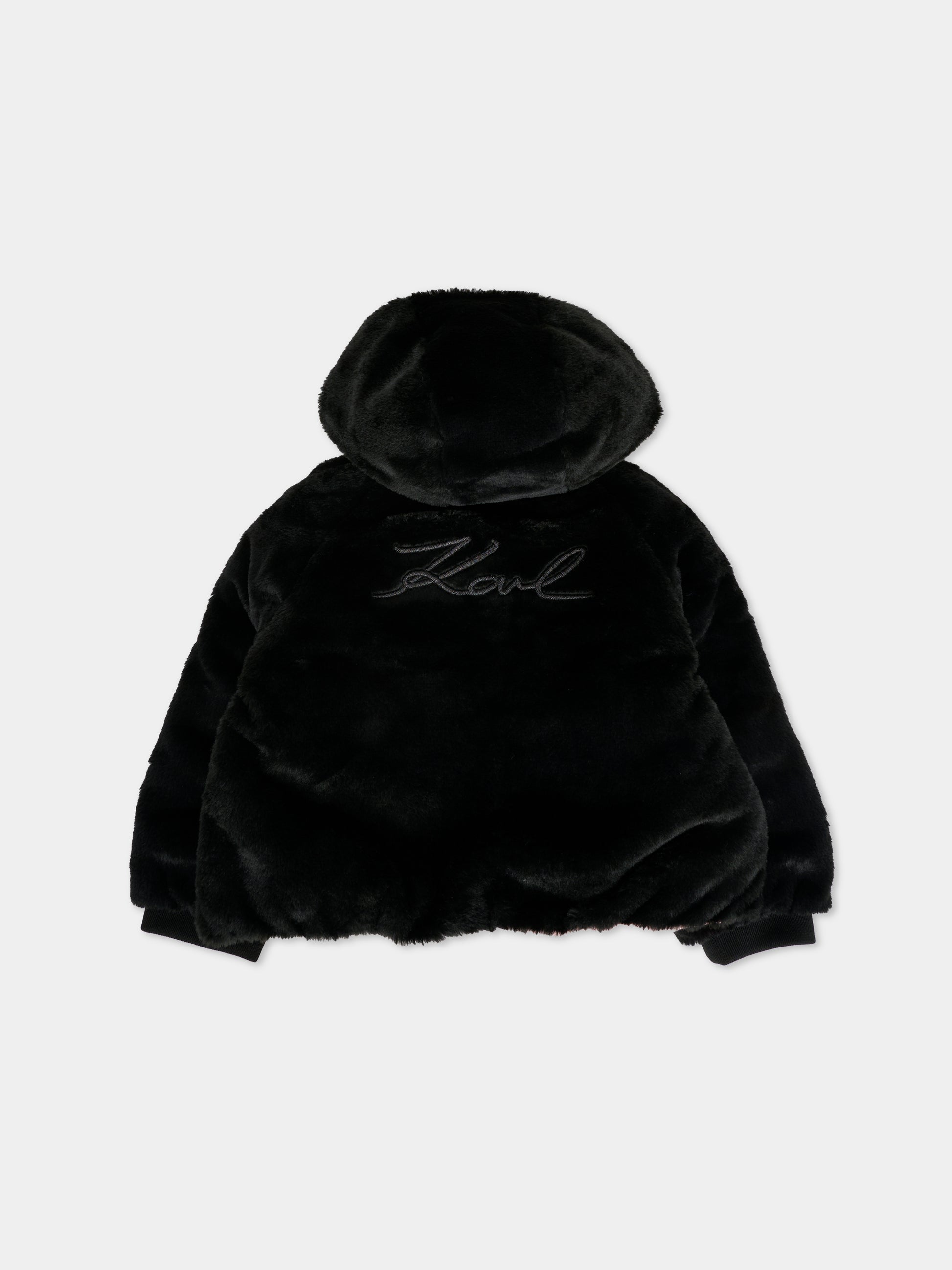 Piumino rosa per bambina con logo,Karl Lagerfeld Kids,Z30286 S90